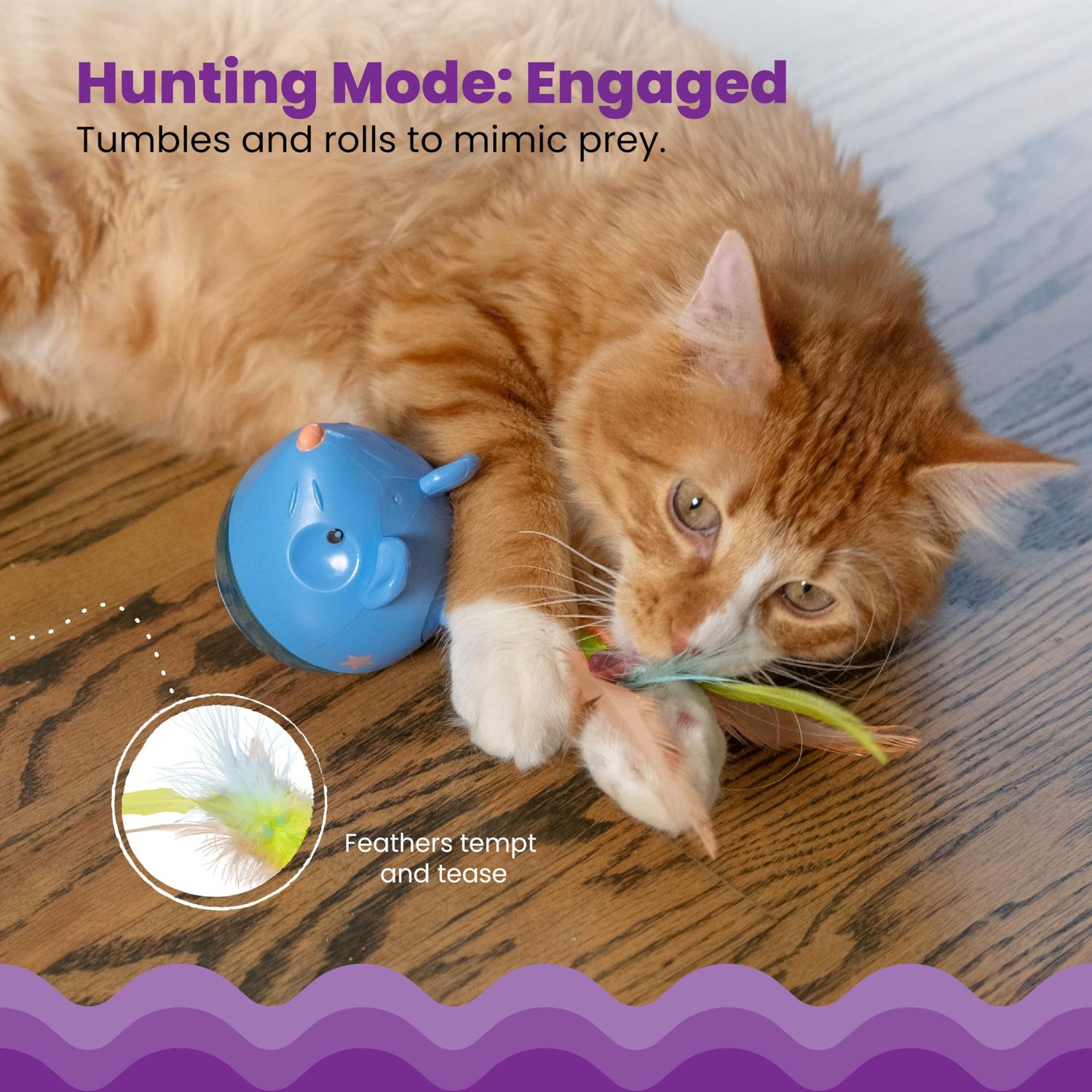 Catstages Hunt 'N Swat Treat Tumbler Treat Dispensing Cat Toy