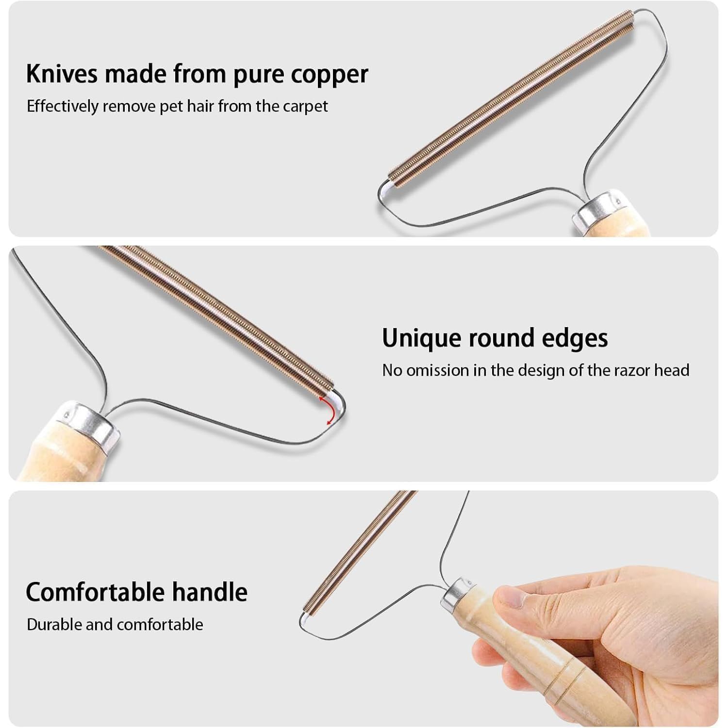 Pet Hair Remover, Portable Dog Cat Hair Remover, Lint Remover, Reusable Pet Hair Removal Tool, Lint Shaver Cleaner Pro, Carpet Scraper for Couch Furniture, Blanket, Clothing, Carpet, Rugs (9)
