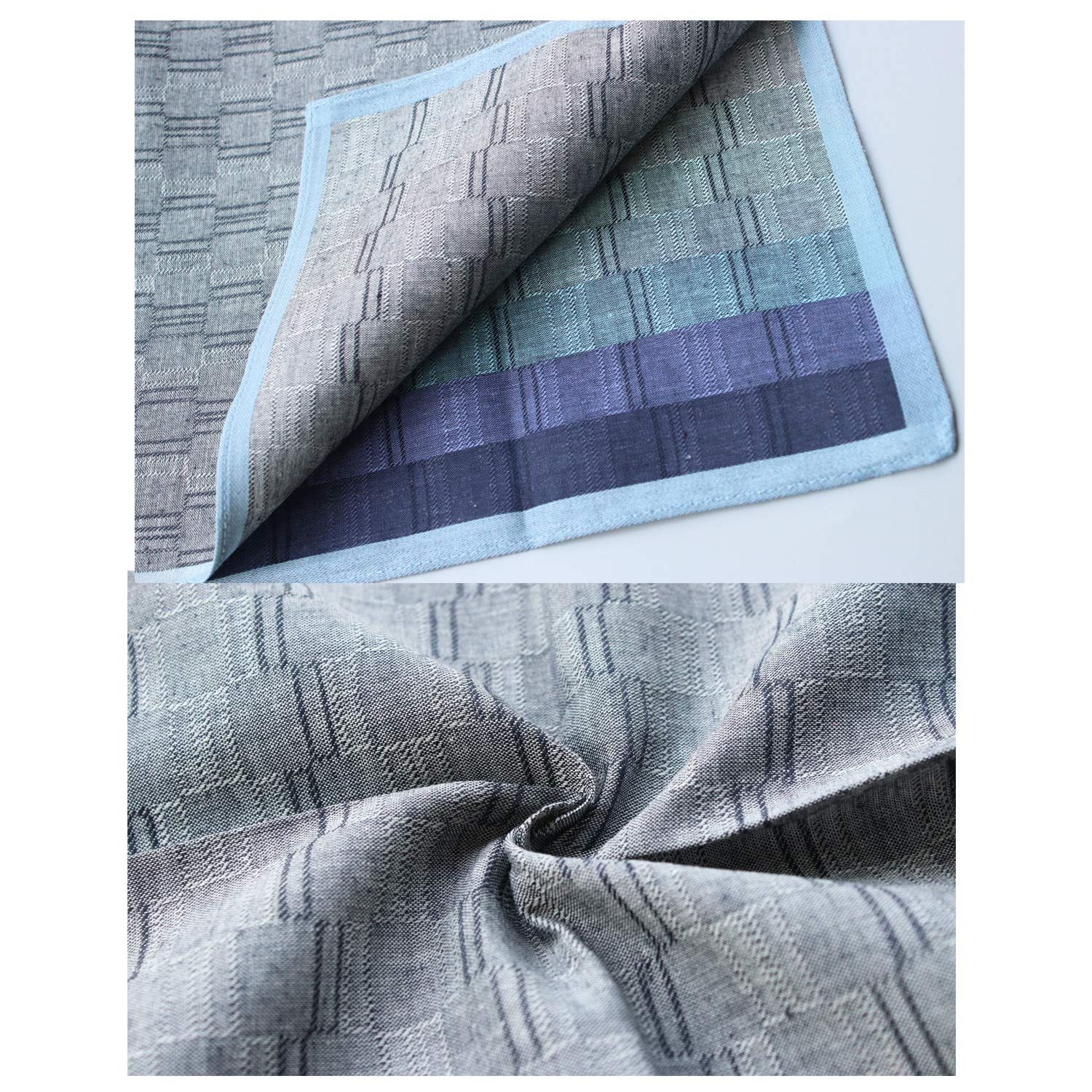 Mens Cotton Handkerchiefs Classic Hankies Assorted 6Pieces