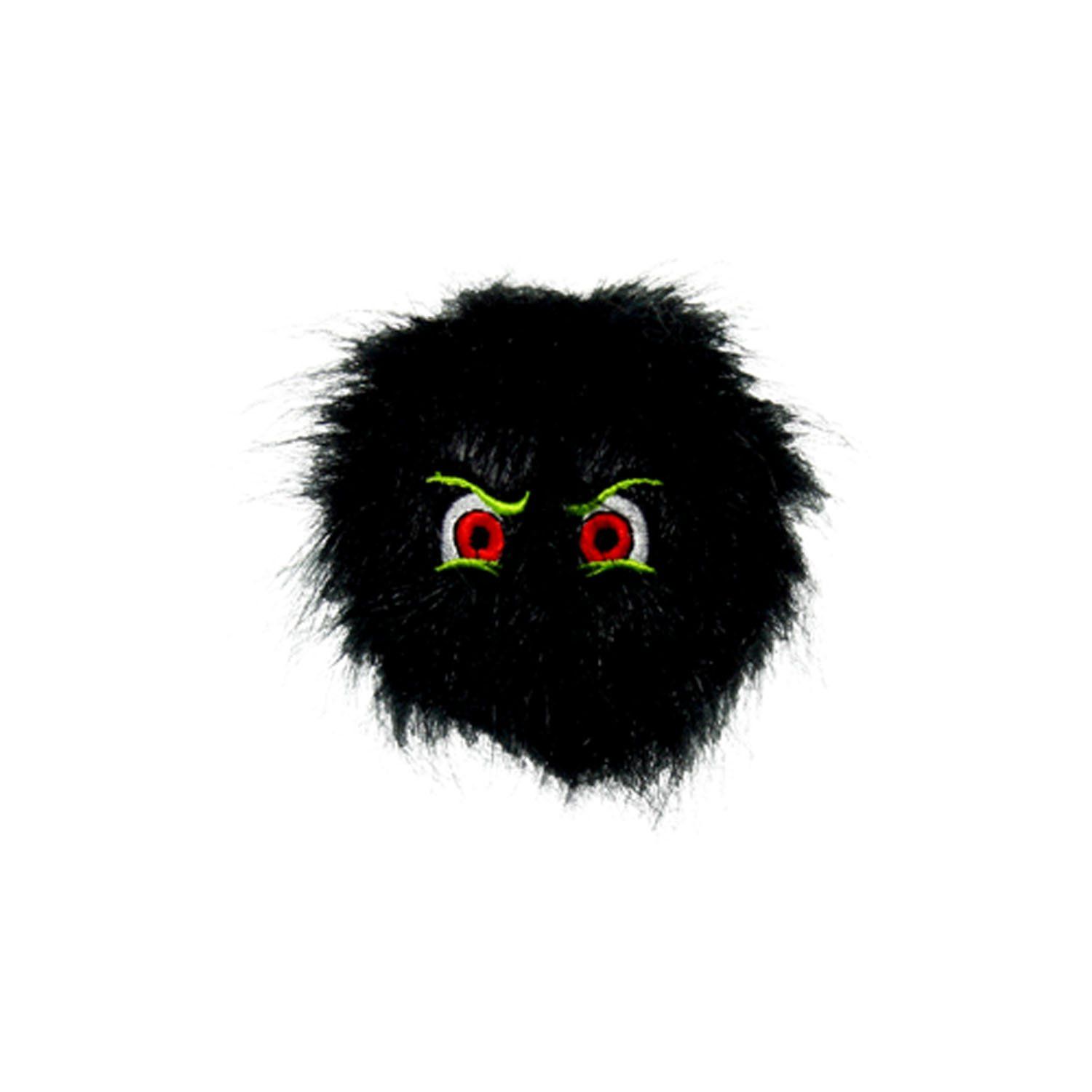 SILLY SQUEAKERS –iball –Dog Toy-Black & Pink Combo Pack-Faux Fur–Plastic Core –Made Durable-Squeaker -Strong & Tough. (Small 3 Pack, Black, Brown & Pink)