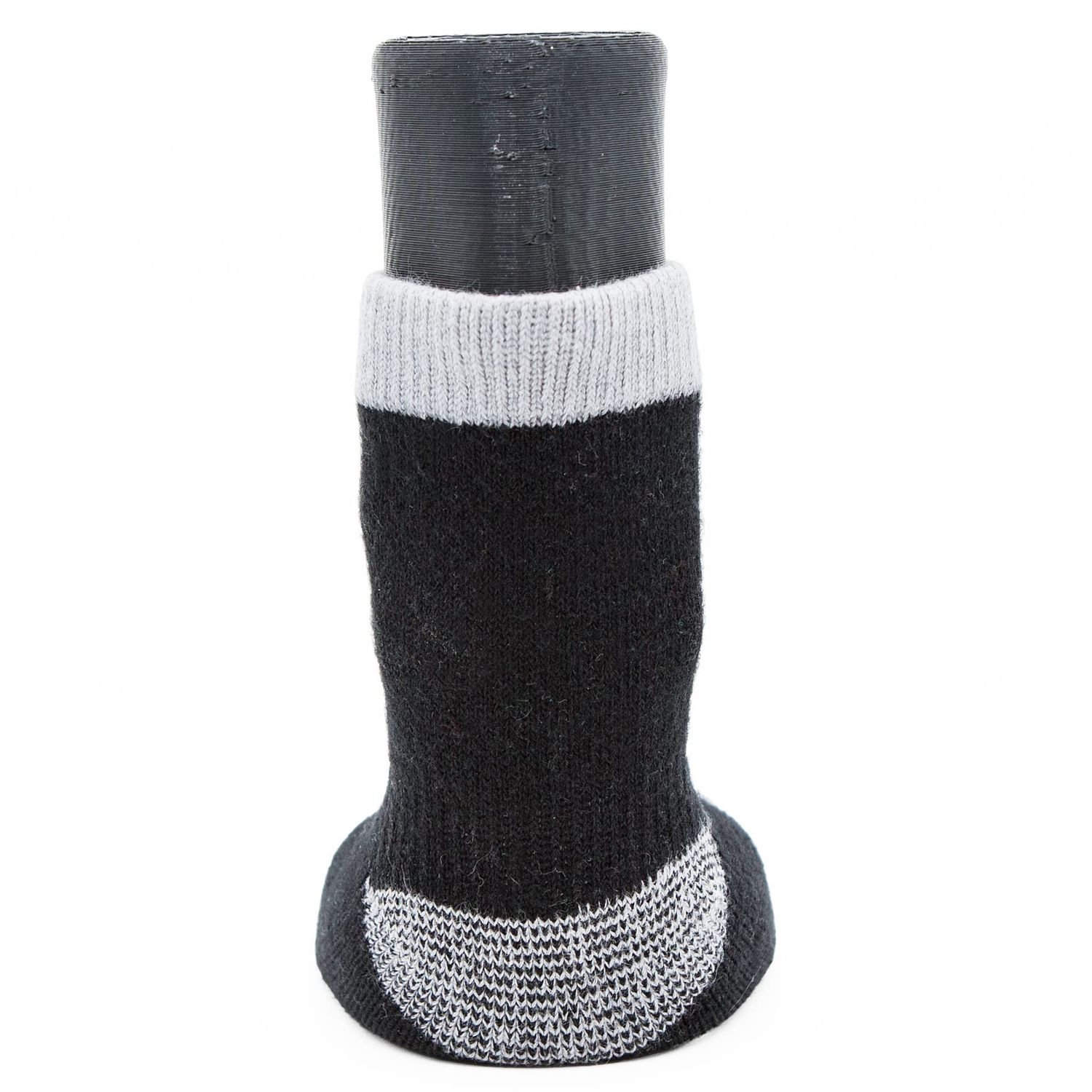Woodrow Wear, Power Paws Reinforced Foot Dog Socks, Black Grey, M, Fits 45-75 pounds