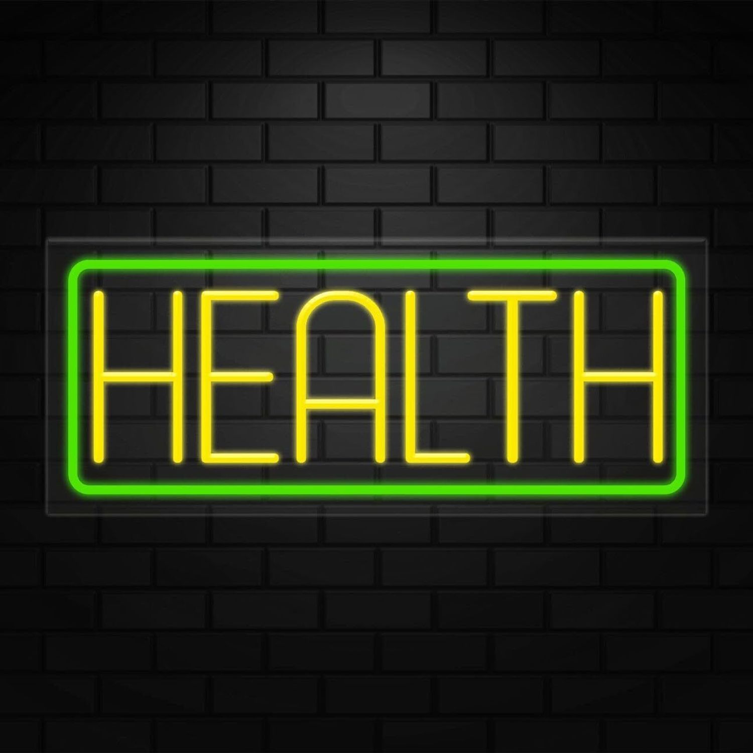 Health Neon Sign for Retail Displays | LED Flex Neon | 24"W x 10"H x 1"D