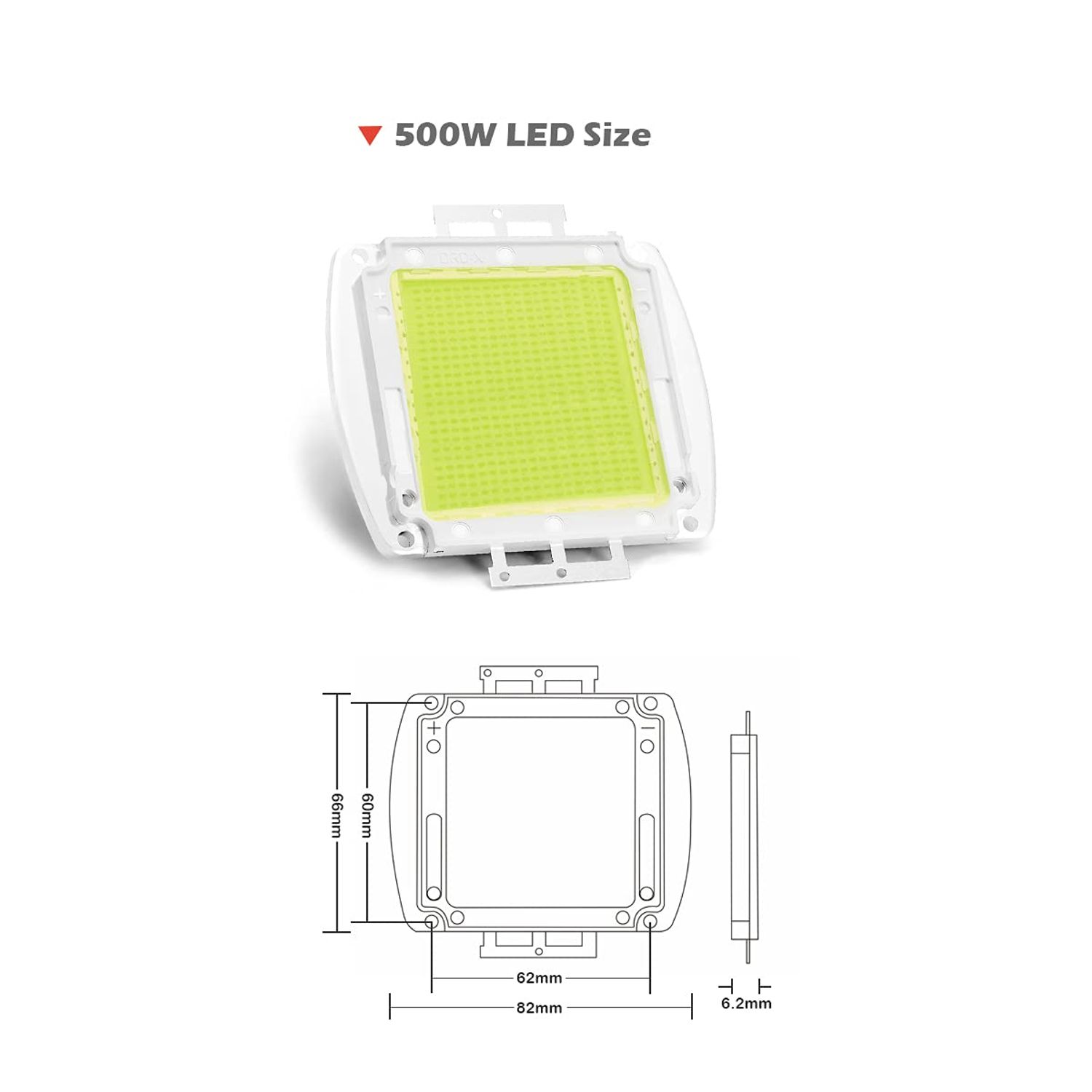 CHANZON High Power Led Chip 500W Cool White (10000K - 15000K / 7500mA / DC 60V - 68V / 500 Watt) Super Bright Intensity SMD COB Light Emitter Components Diode 500 W Bulb Lamp Beads DIY Lighting