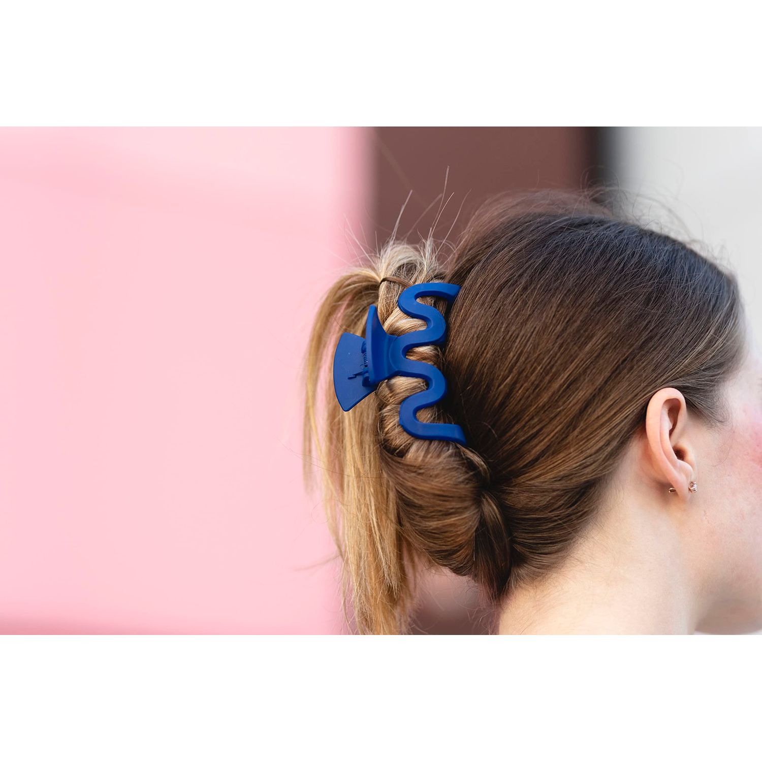 6Pcs Hair Claw Clips for Women Flower Hair Claw Clip Strong Fixation Claw Medium Fashion Square Hairclips Cute Styling Clips Hair Accessories Gift for Girls Thick Hair (Rainbow)