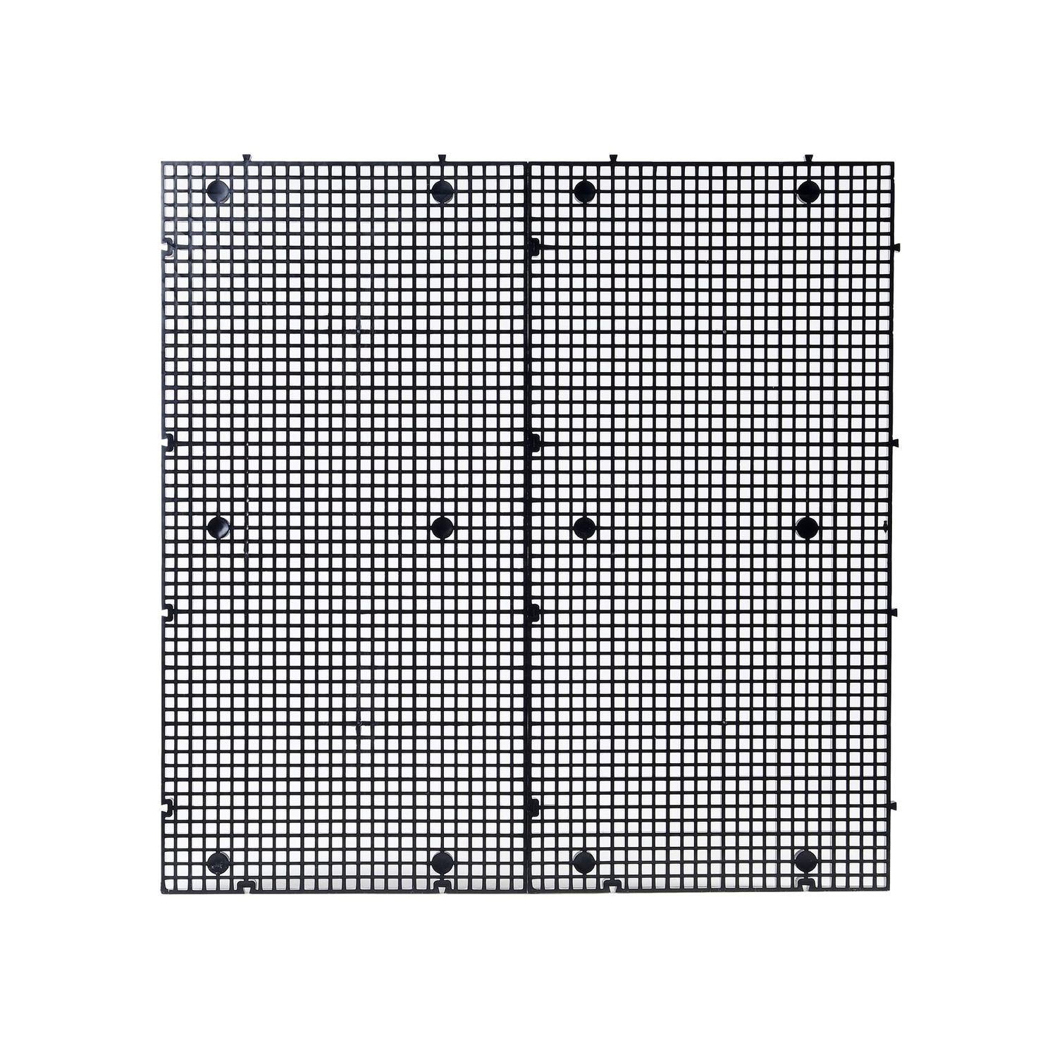 ALEGI Plastic Grid Divider Tray Egg Crate Louvre Aquarium Fish Tank Bottom Isolation with Bracket (8pcs Black)