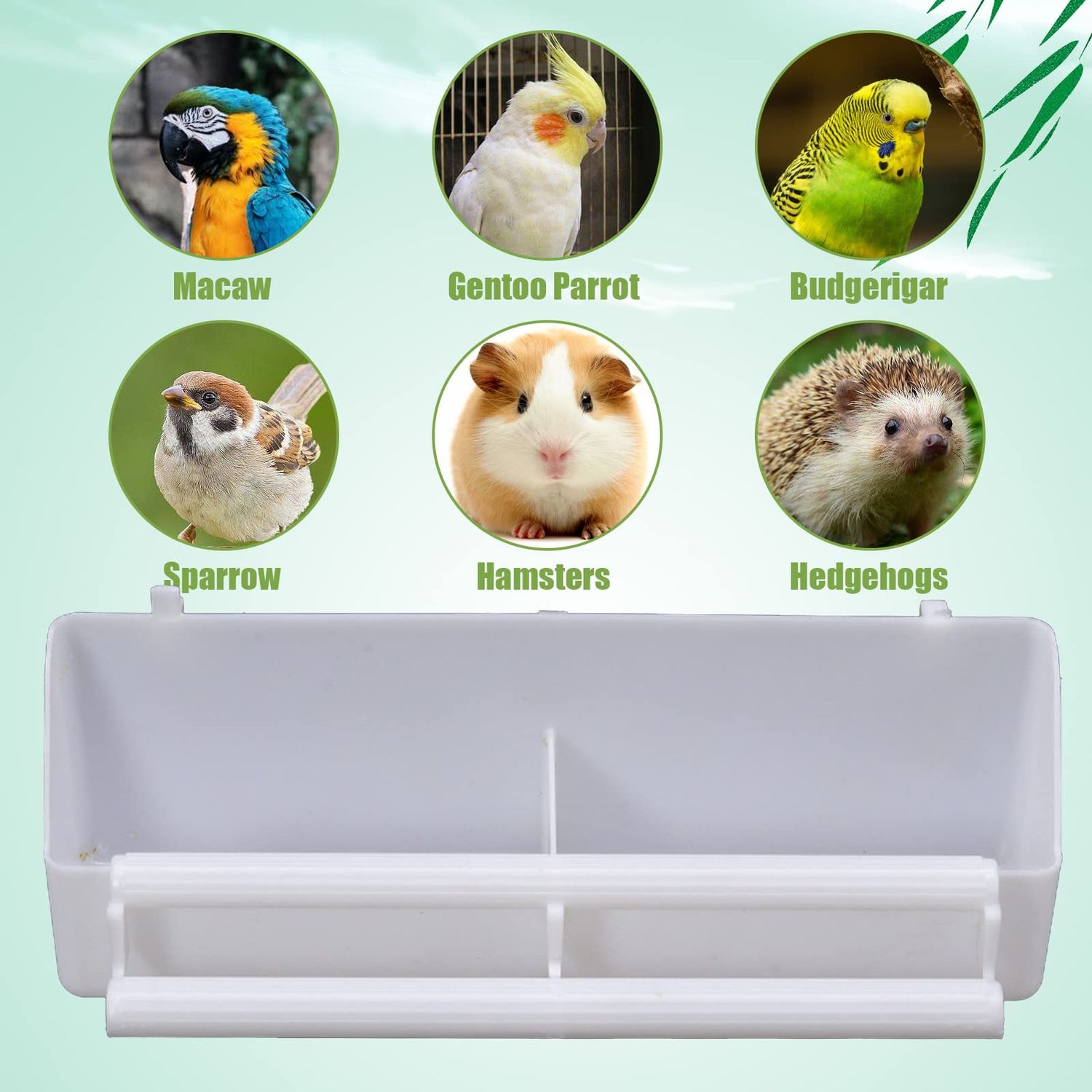 Bird Feeder, 3 Pcs Plastic Bird Food Feeder, Bird Water Cage Accessories, Hanging Bird Food Bowl Cups for Parrots Small Birds Pigeons Parakeet