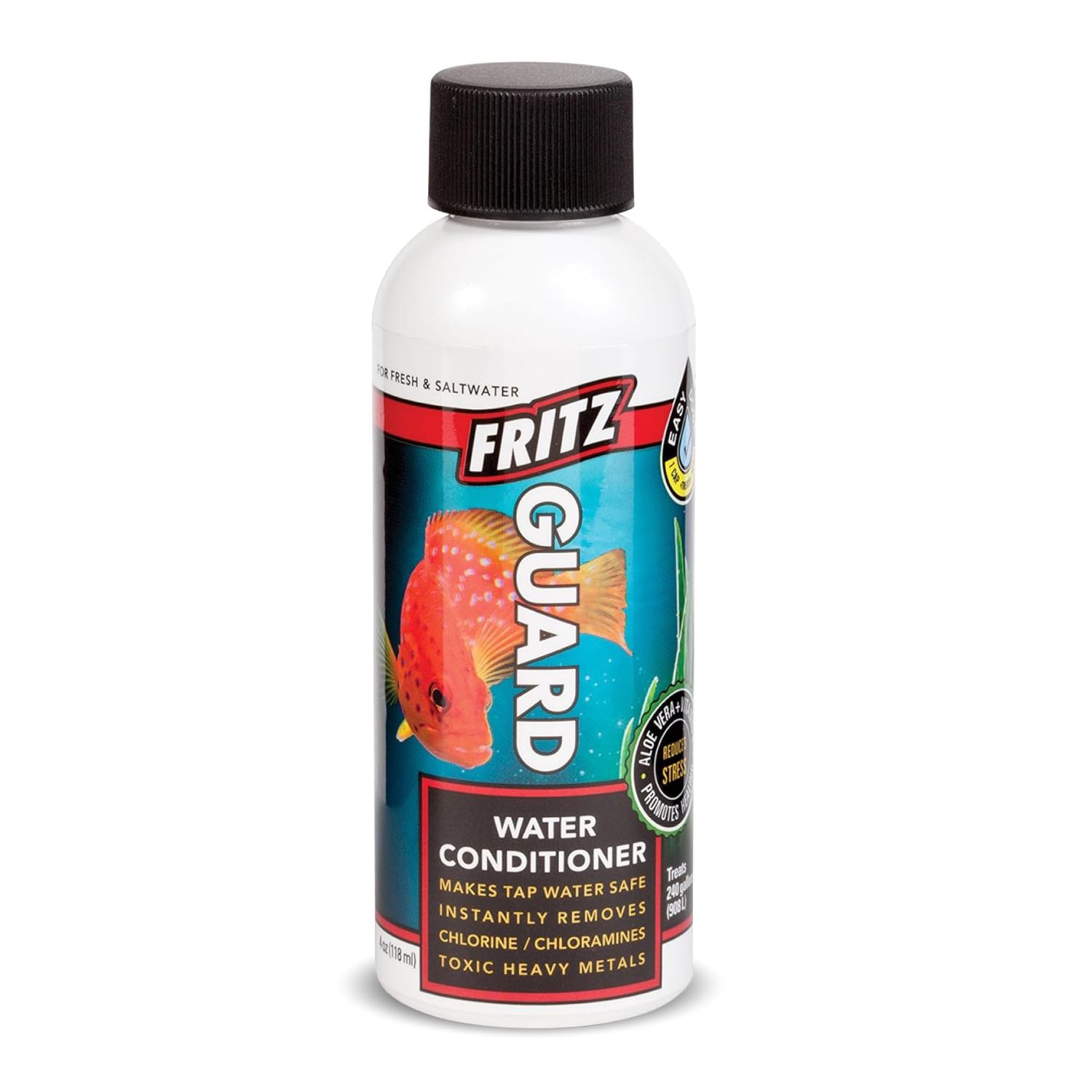 Fritz Aquatics 80255 Fritzguard Water Conditioner/Dechlorinator for Fresh and Salt Water Aquariums, 4-Ounce
