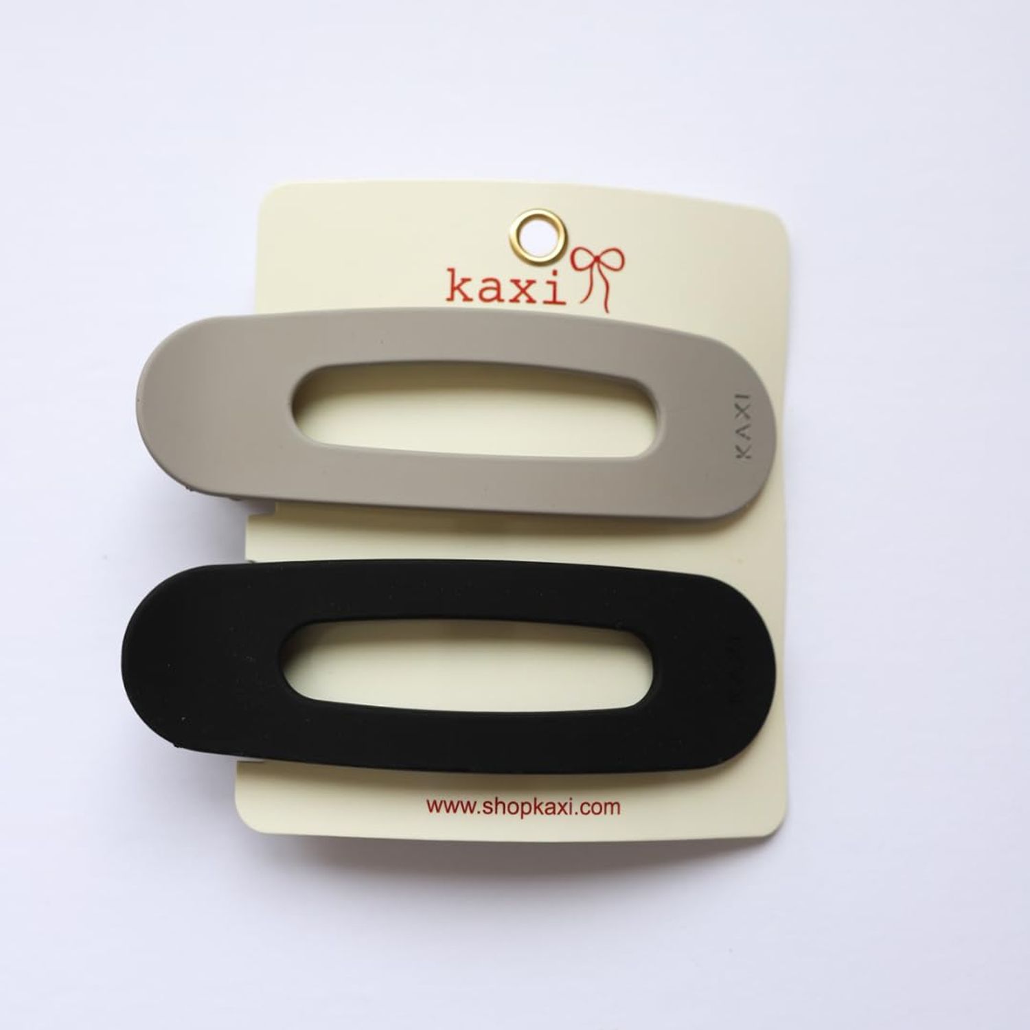 KAXI Lay Down Hair Claw | Perfect for Thick & Thin Hair | Strong Clip Teeth | 2 Pack (Black & Grey)