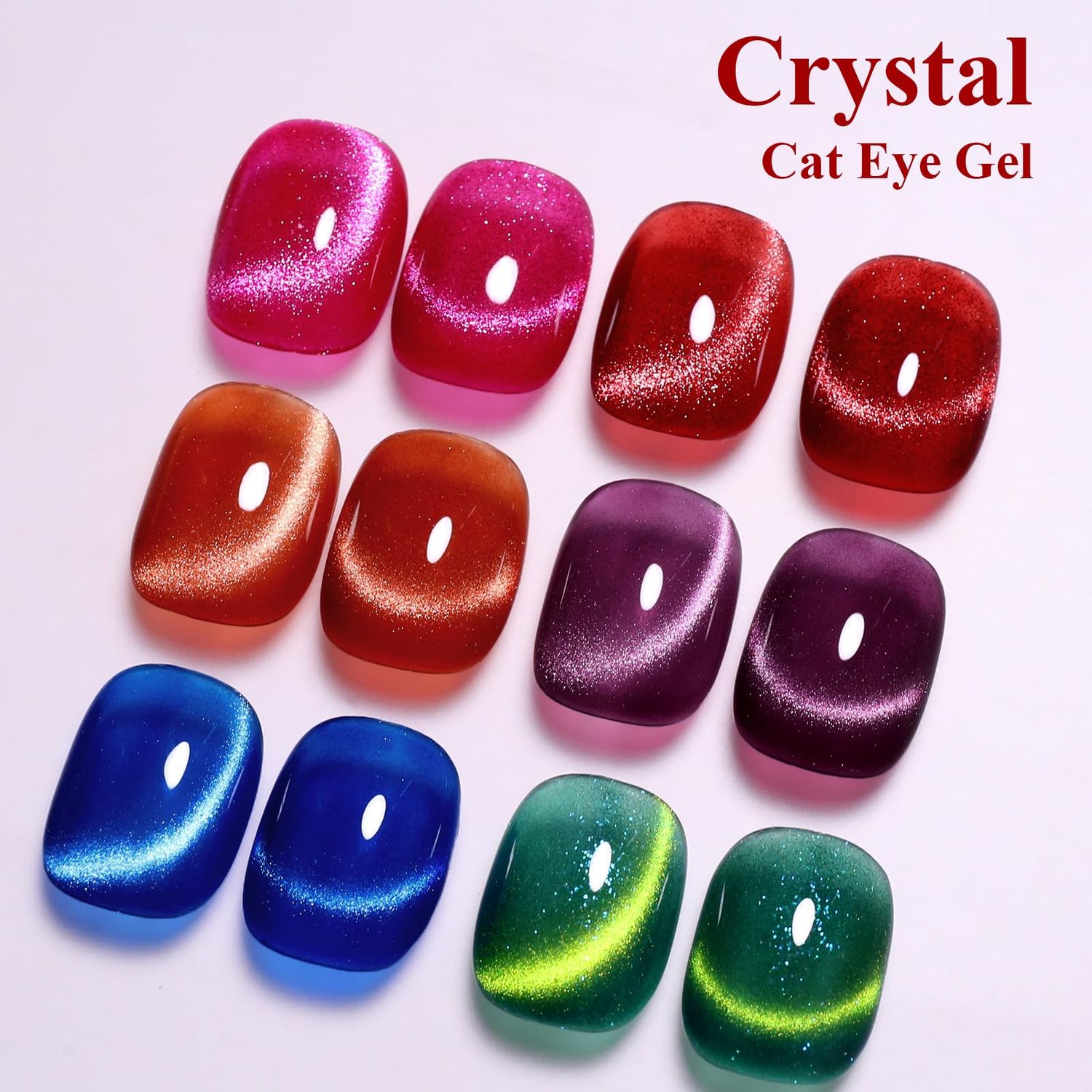 Cat Eye Gel Nail Polish, 0.5 Fl Oz Orange Magnetic Gel Nail Polish With Magnet UV LED Holographic Glitter Gel Nail Polish Diamond Shimmer Sparkle Gel Polish Nail Art DIY Manicure