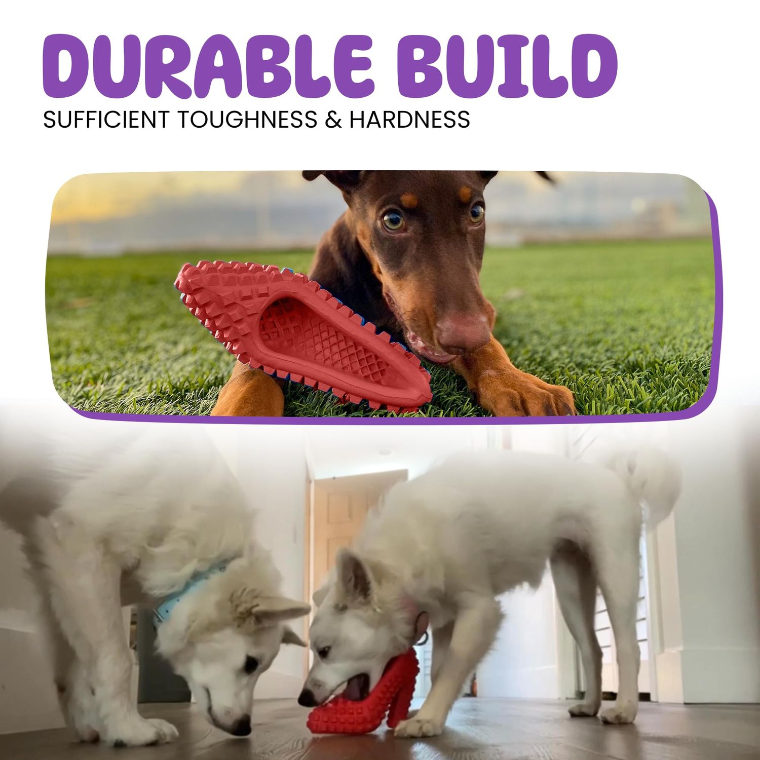 Dog Chew Toys for Aggressive Chewers - Treat Dispensing Chew Shoe Interactive Small Medium Dog Puzzle Toys, Dog Chew Enrichment Toys for Boredom and Brain Stimulating Game Keeps Them Engaged