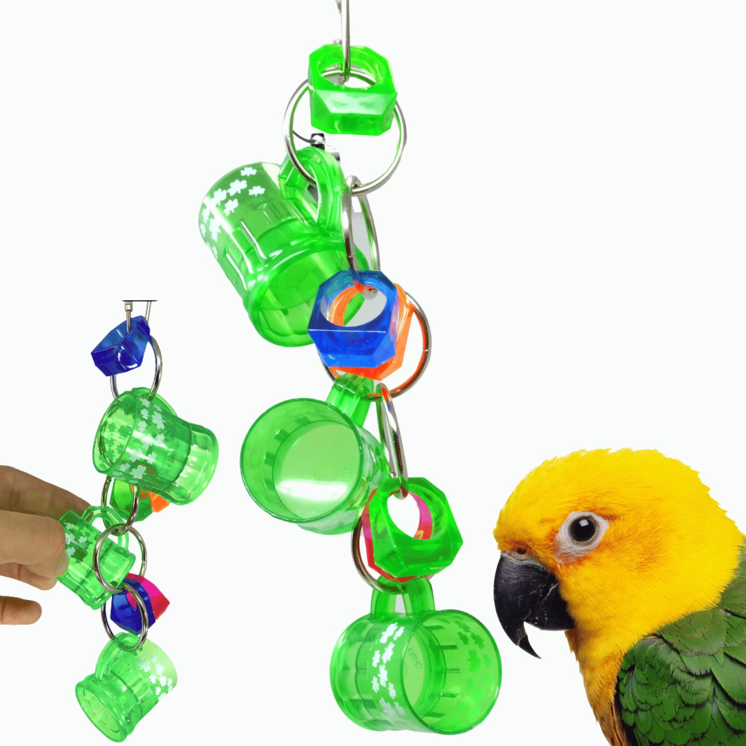 Bonka Bird Toys 1594 Steinmaster Small Treat Dispenser Cage Toy Parakeet Conure