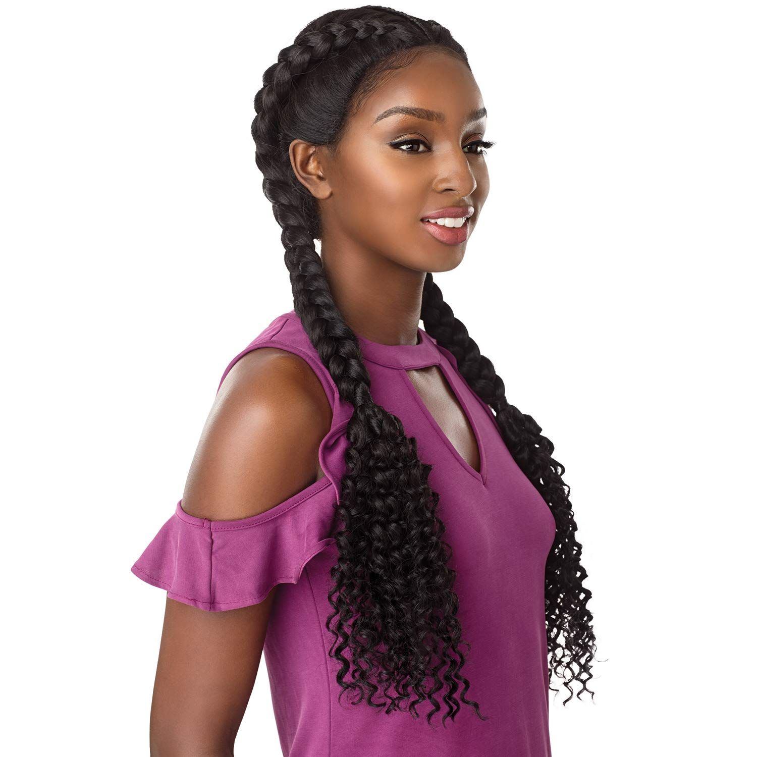 Sensationnel Synthetic Hair Lace Front Wig Cloud 9 Swiss Lace Braid Lace Wig Bohemian Dutch Braid (T1B/27)