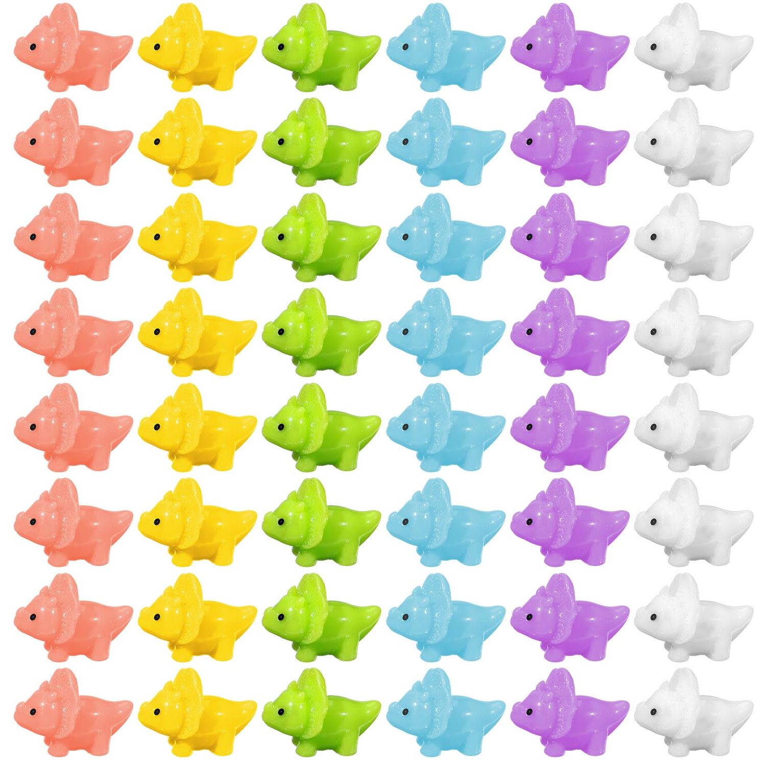 Liliful 48 Pcs Mini Resin Dinosaur Figures Small Dinosaur Tiny Dinosaur for Mini Garden Micro Landscape Aquarium Home Decoration Dinosaur Outdoor Party Favors (Classic)