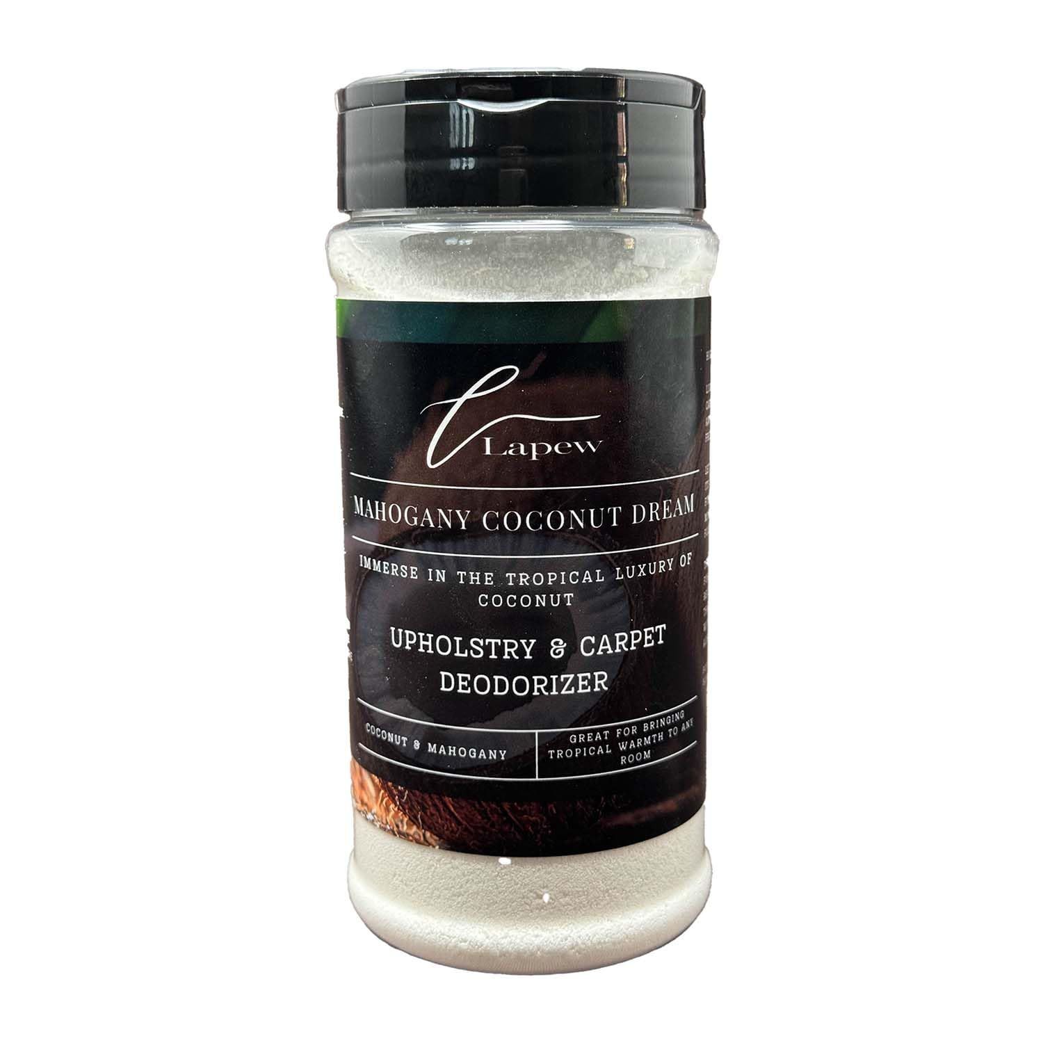 Lapew Mahogany Coconut Dream Carpet Freshener Powder: Powerful Odor Eliminator for Home, Upholstery Deodorizer, Carpet Deodorizer, Pet Urine, Cat Litter Box - Mahogany Coconut Dream Fragrance.