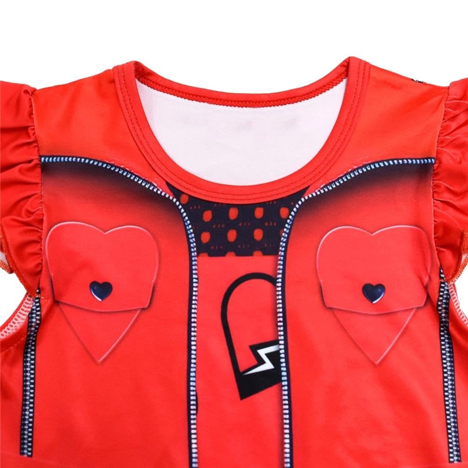Dressy Daisy Girls Princess Red of Heart Halloween Costume Birthday Party Dress Up Outfit Size 7-8