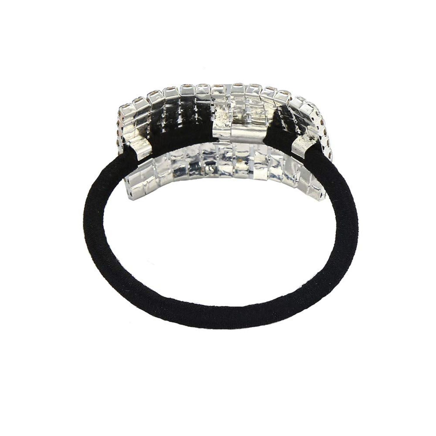 Xiwstar 5Pcs Women's Hair Bands Fashion Crystal Rhinestone Hair Ties Hairties Scrunchies Hair Accessories Ponytail Holder