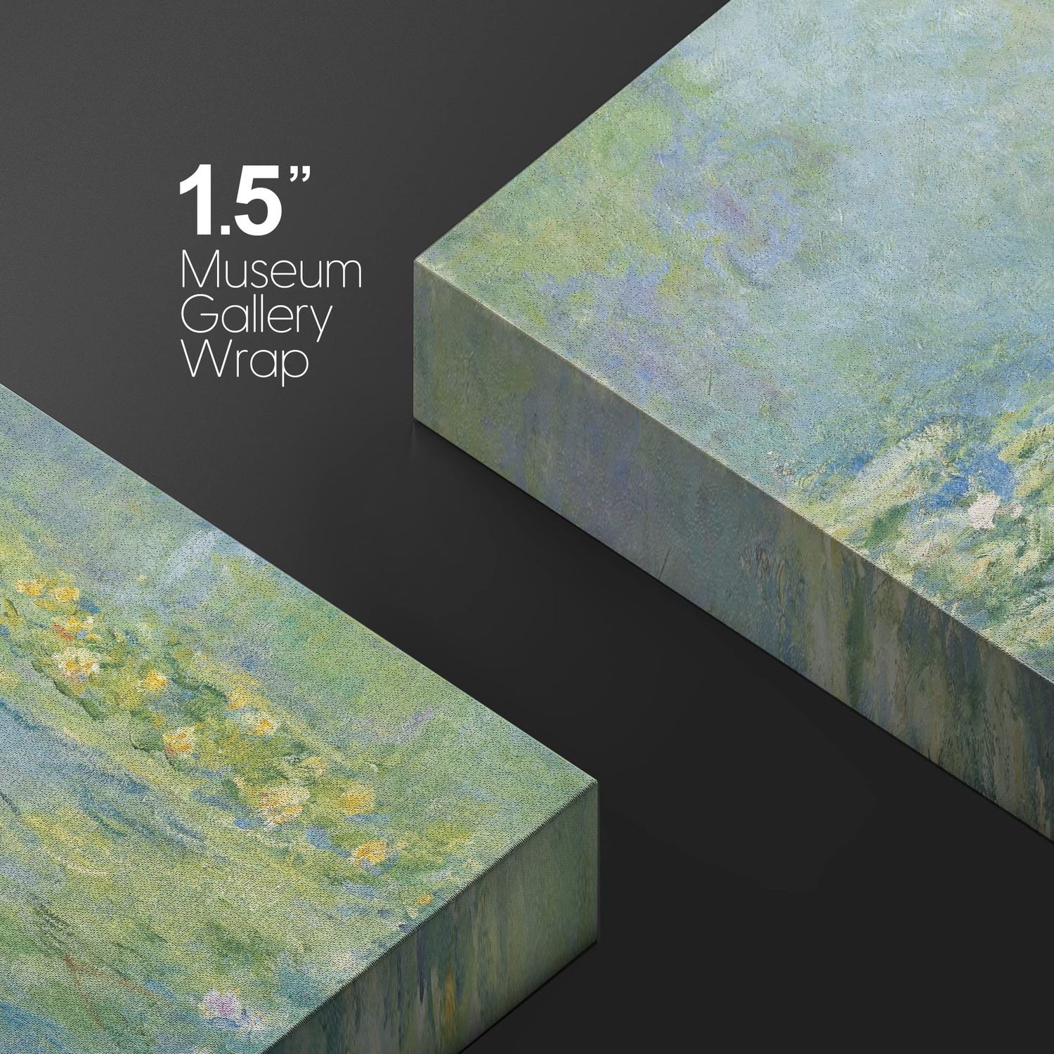 wall26 Canvas Print Wall Art Water Lilies by Claude Monet Historic Cultural Illustrations Impressionism Scenic Colorful Multicolor for Living Room, Bedroom, Office - 32"x48"