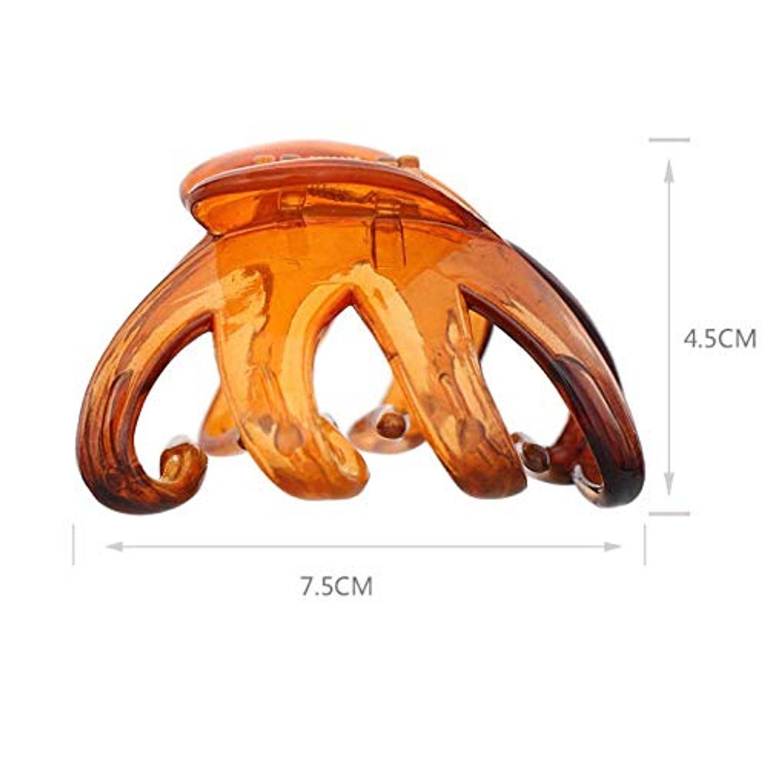 Aeyistry 2 Pcs Big Hair Claw Clips for Women and Girls,Non Slip Octopus Claws Headdress Classic Plastic Spider Claw Hair Clips for Thick Hair (Black,Brown)