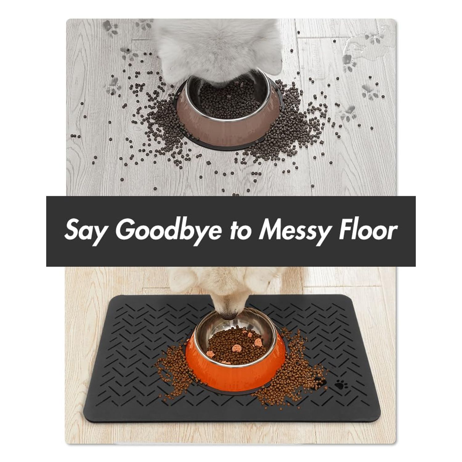 MontVoo-Absorbent Pet Feeding Mat-No Stains Quick Dry Dog Mat for Food and Water Bowl-Rubber Backing Dog Food Mat Dog Water Dispenser Mat-Dog Accessories Pet Supplies-Dog Water Bowl for Messy Drinkers