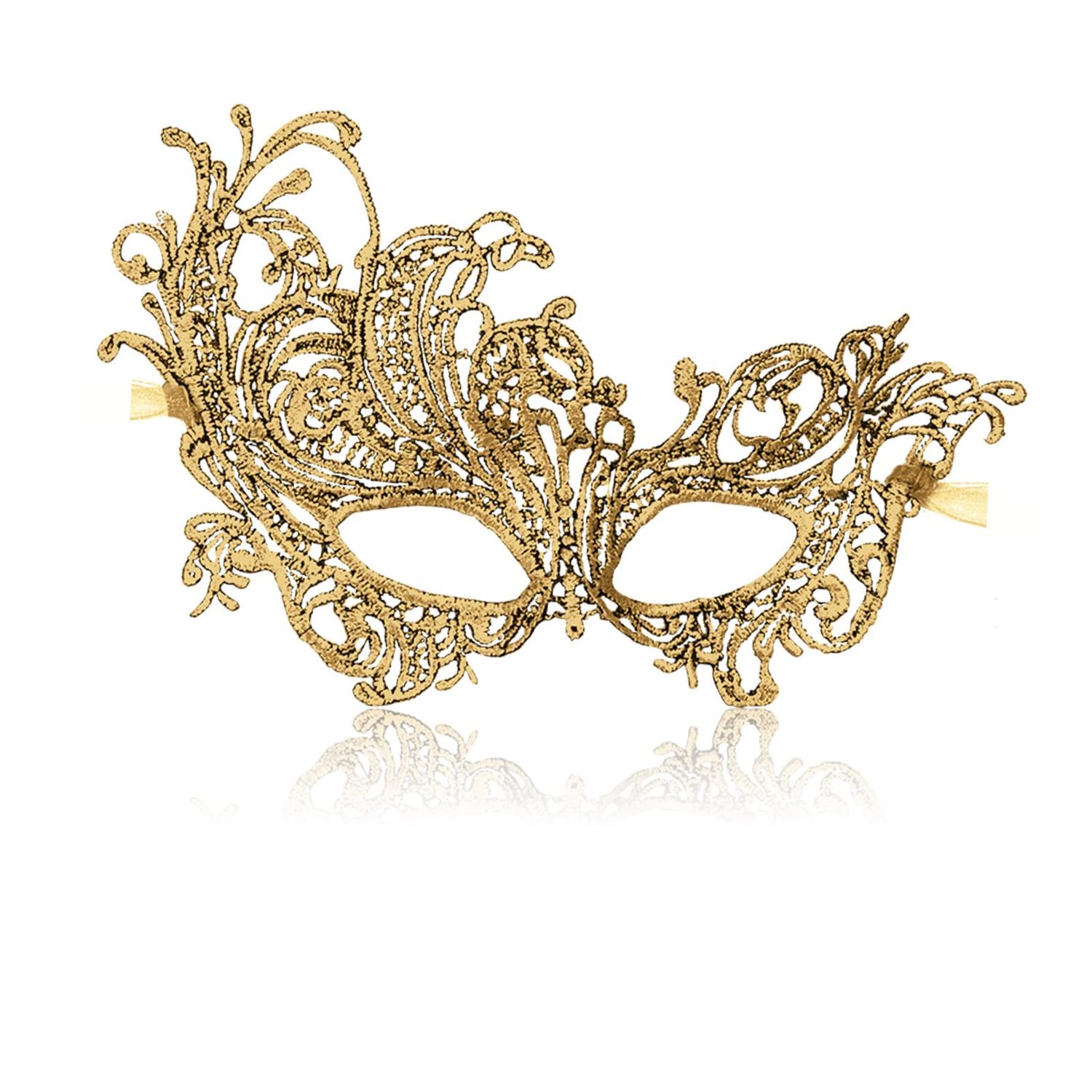 Masquerade Mask for Women Lace Masks Venetian Masquerade Party Costume Party Halloween Carnival Fit for Adults, Soft & Black (Classic - Gold)