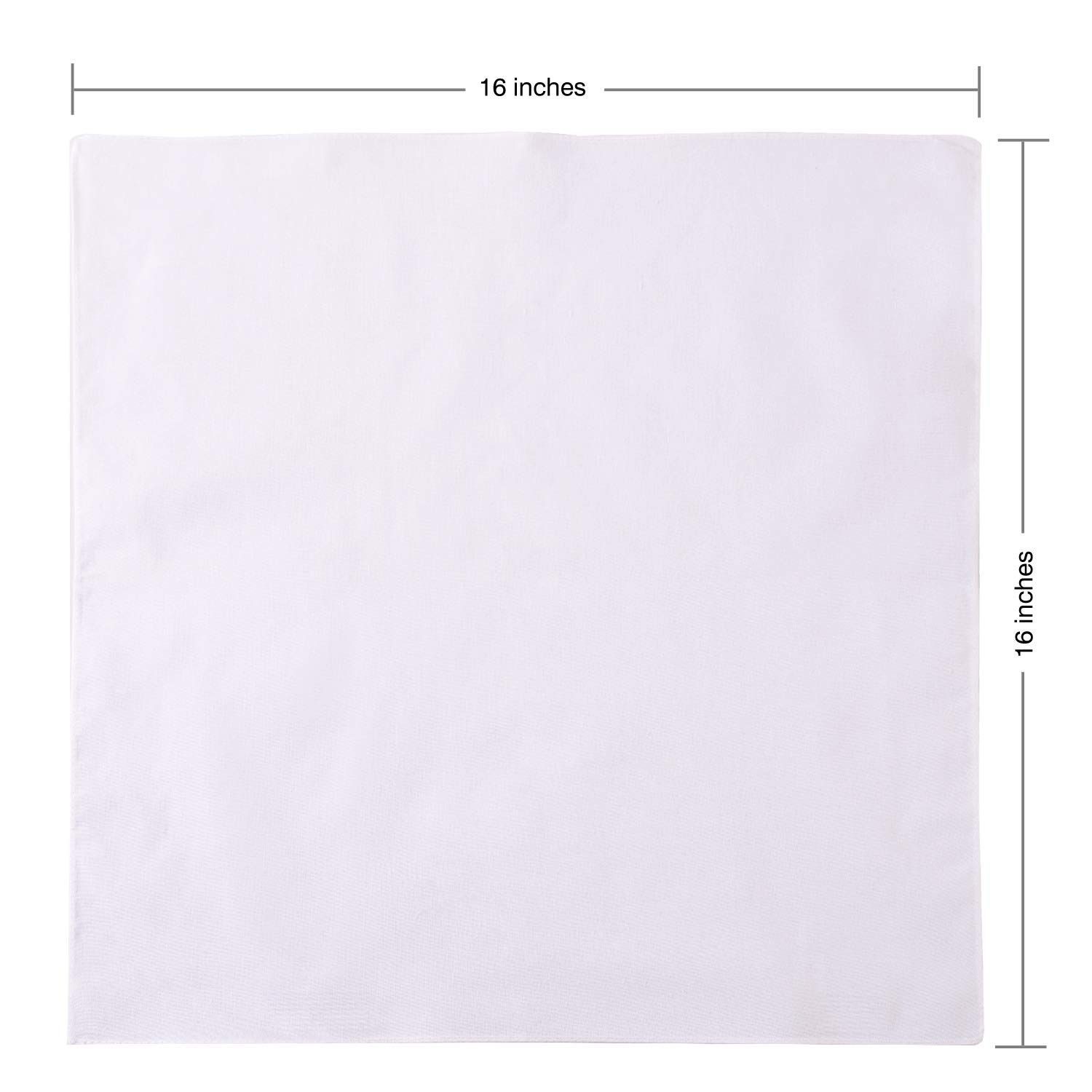 Deviegath Men's Handkerchiefs 18 Pack 100% White Cotton Solid White Hankie