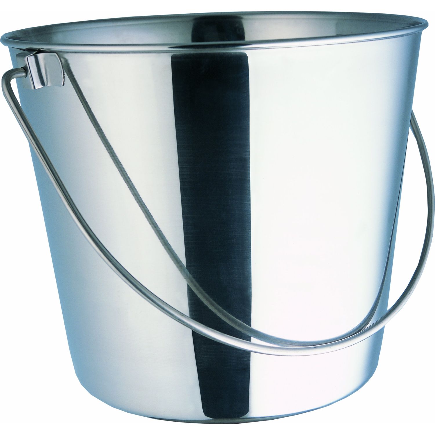 Indipets Heavy Duty Stainless Steel Pail - 13 Quart - Durable Dog Food and Water Storage