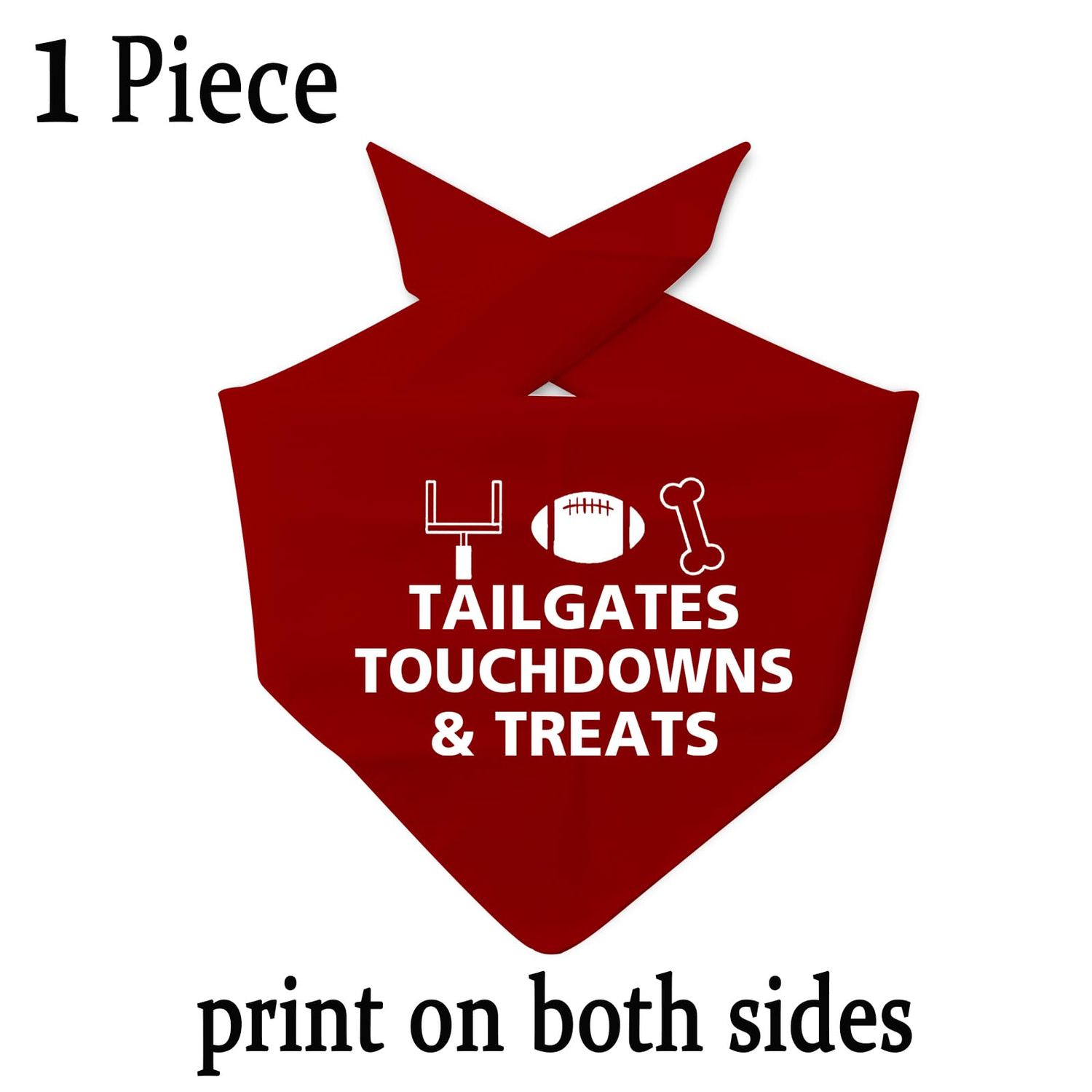 JXGZSO 1 Piece Football Dog Bandana Fall Dog Bandana Cute Fall Bandana Dog Football Bandana (Tailgates Dog)