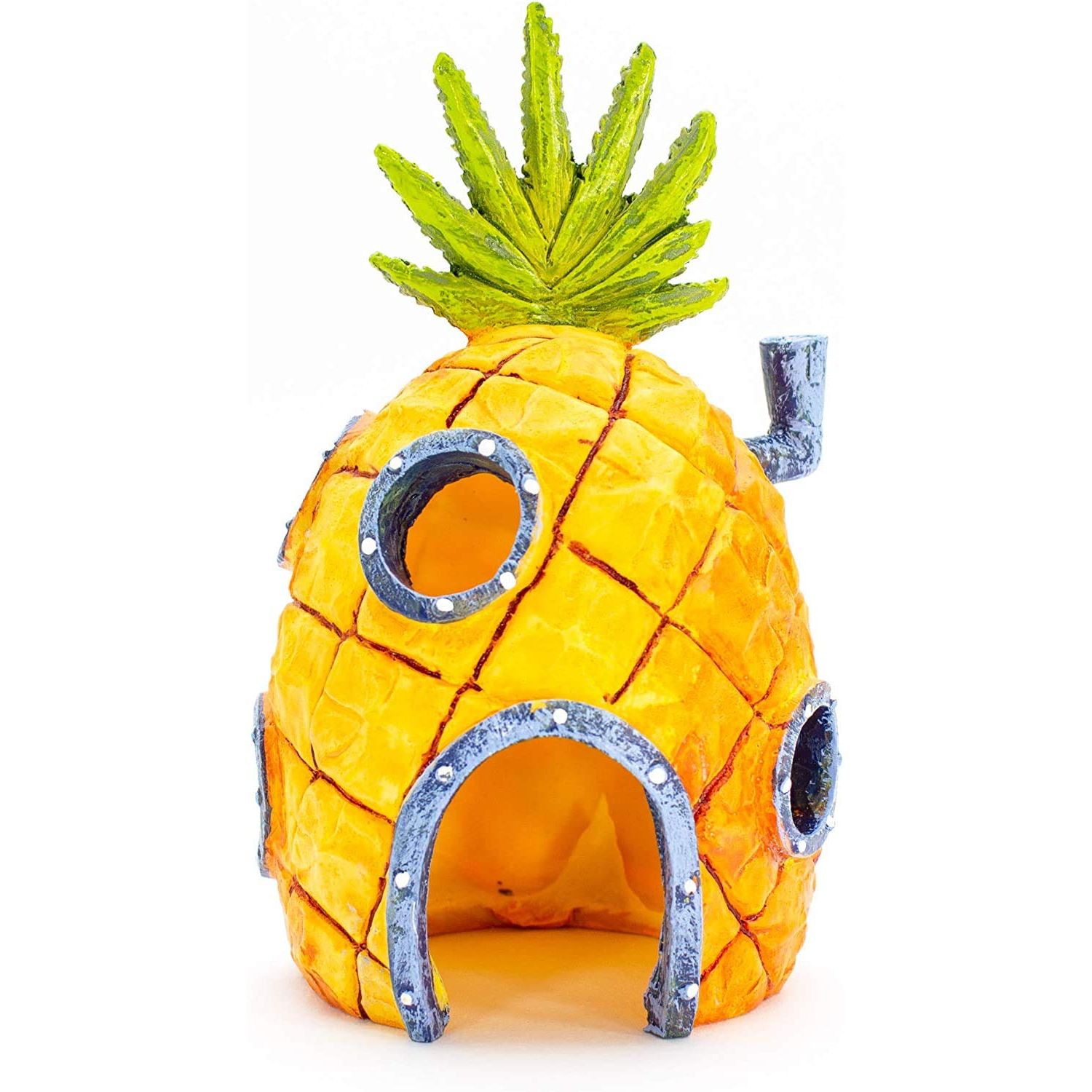 Penn-Plax (SBR10EO Spongebob Squarepants Officially Licensed Aquarium Ornament – Spongebob’s Pineapple House – Medium