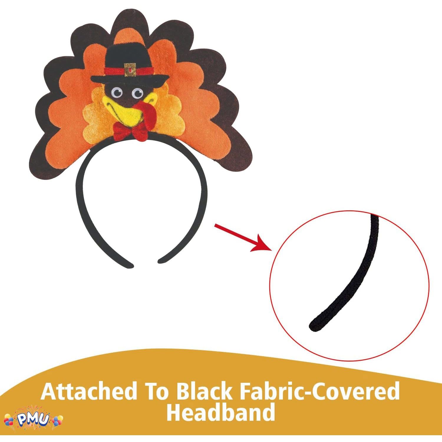 PMU Thanksgiving Tom Turkey Headband for Thanksgiving Party Costume Accessories for Adults (1/Pkg) Pkg/1