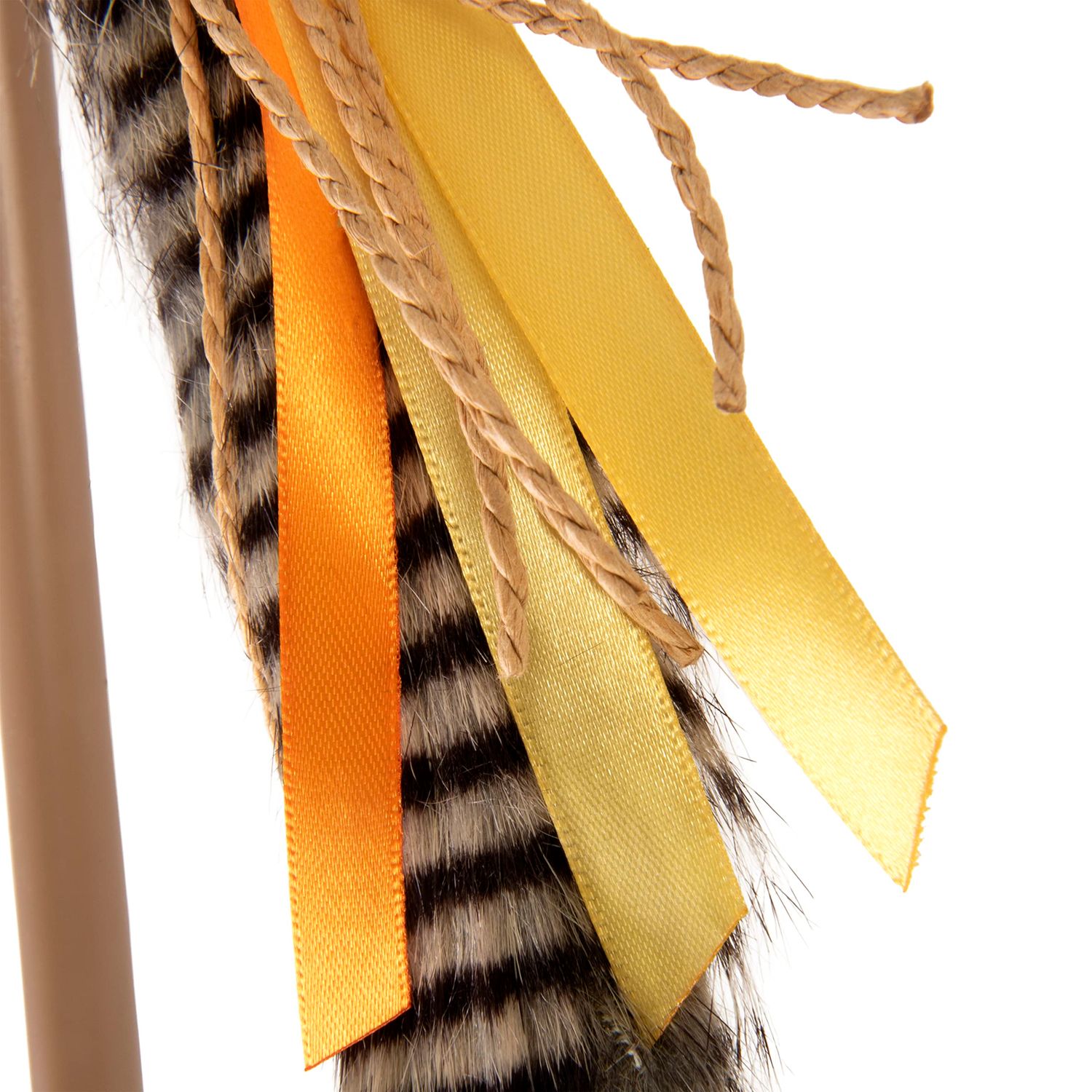 SmartyKat Instincts HappyNip Fly 'N Frenzy Extendable Wand Teaser Cat Toy, Contains Catnip & Silvervine - Brown, One Size