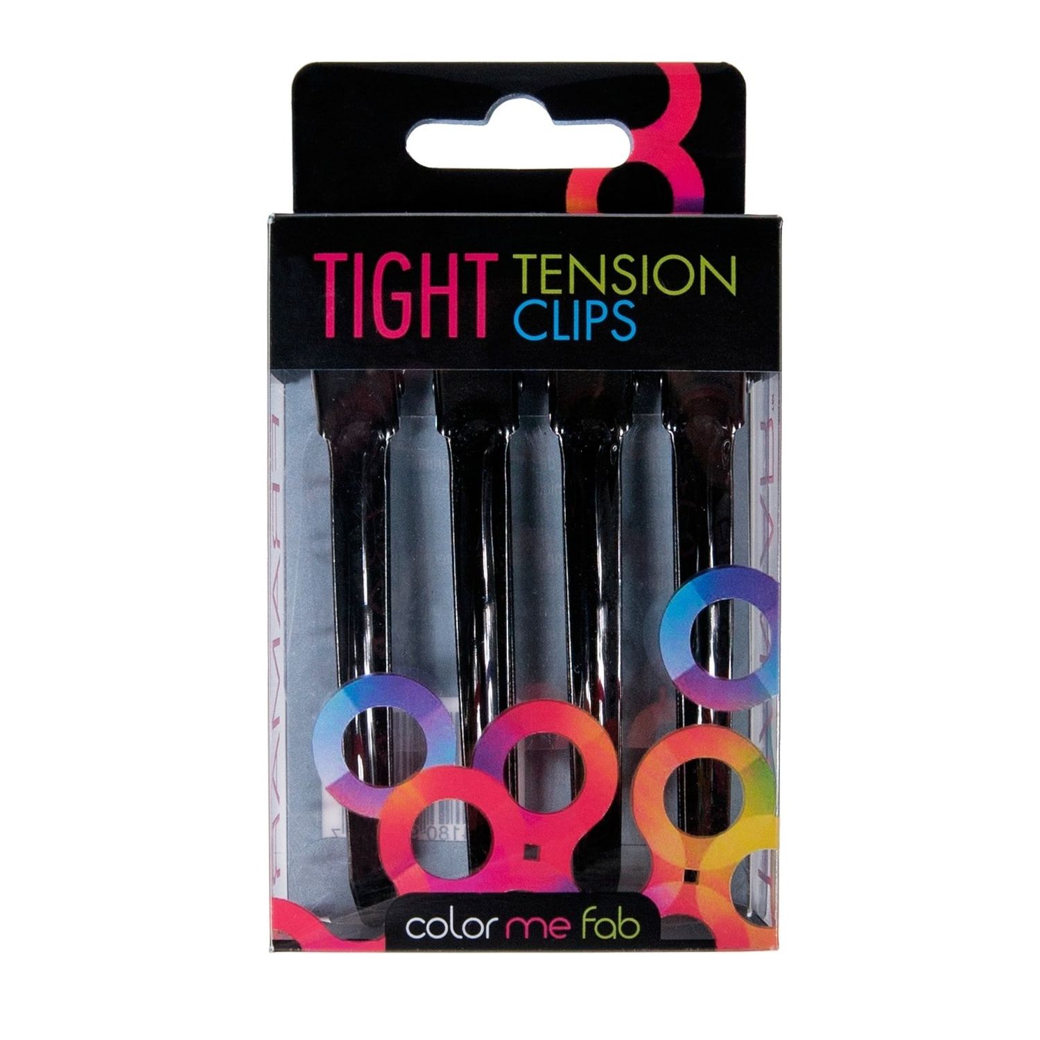 Framar Black Tight Tension Clips - Set of 4 Professional Hair Clips – Hair Clips for Styling, Clips for Hair, Metal hair Clips - Extra Tight & Durable