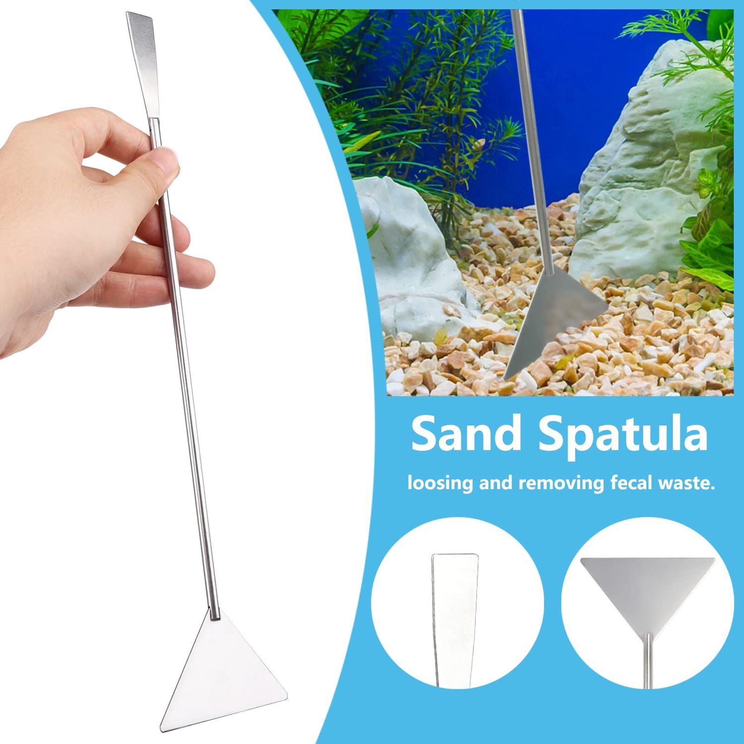 PietyPet Fish Tank Cleaning Tools, 6 pcs Aquarium Cleaning Tools, Feeder Tools Kit, Aquarium Plants Cleaner, Algae Scraper for Glass Aquariums