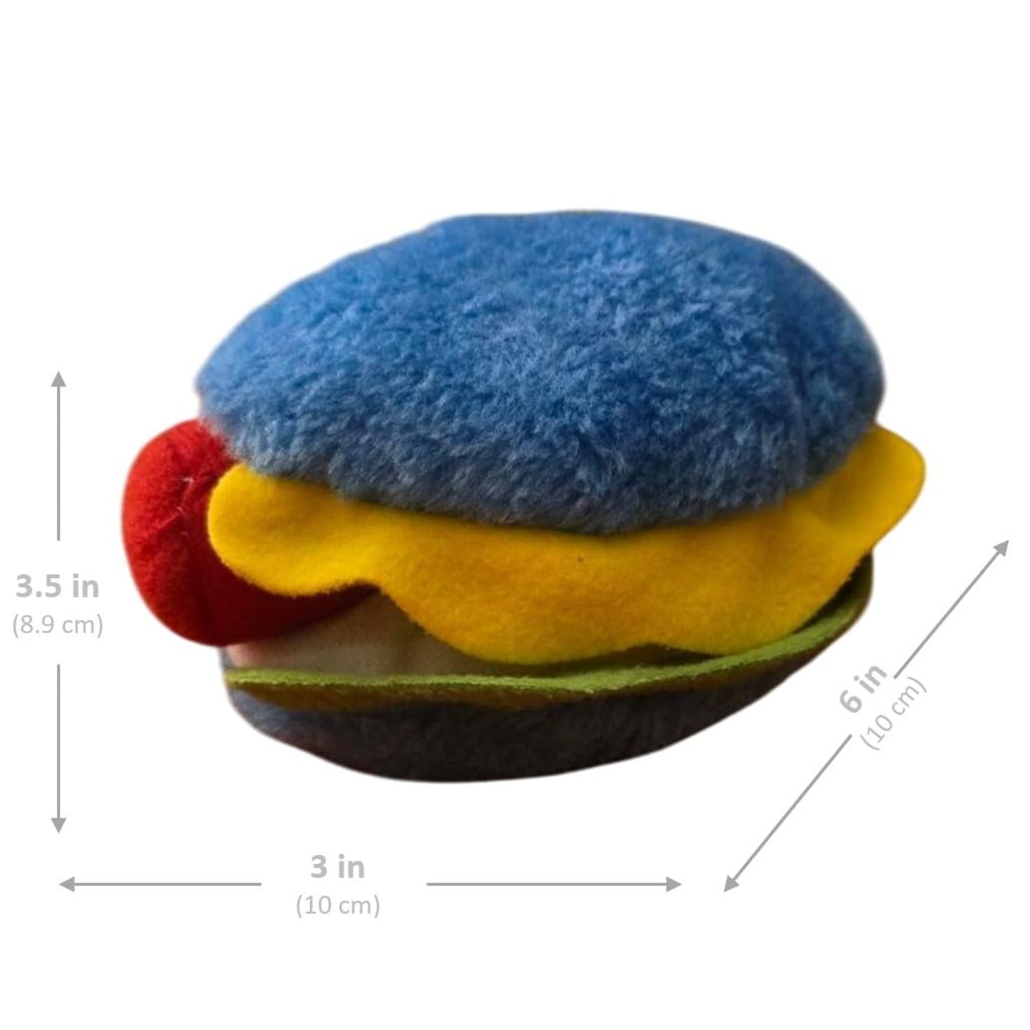 HEALTH & OUTDOORS Hot Dog and Hamburger Squeaker 2 Pack Combo Pack Chew Toy for Dogs, Funny Cute Plush Toy (Colors Vary)