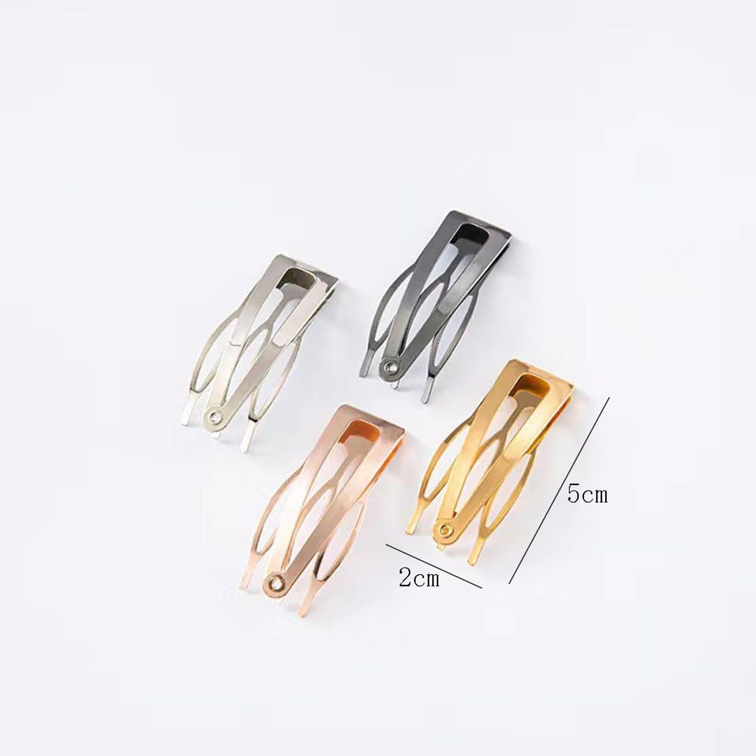 18 Pieces Snap Hair Clips 3 Prong Hair Clips Metal Snap Hair Clips Double Grip Hair Clips Hair Barrettes Hair Pins Hair Accessories for Women Girls, Multicolor