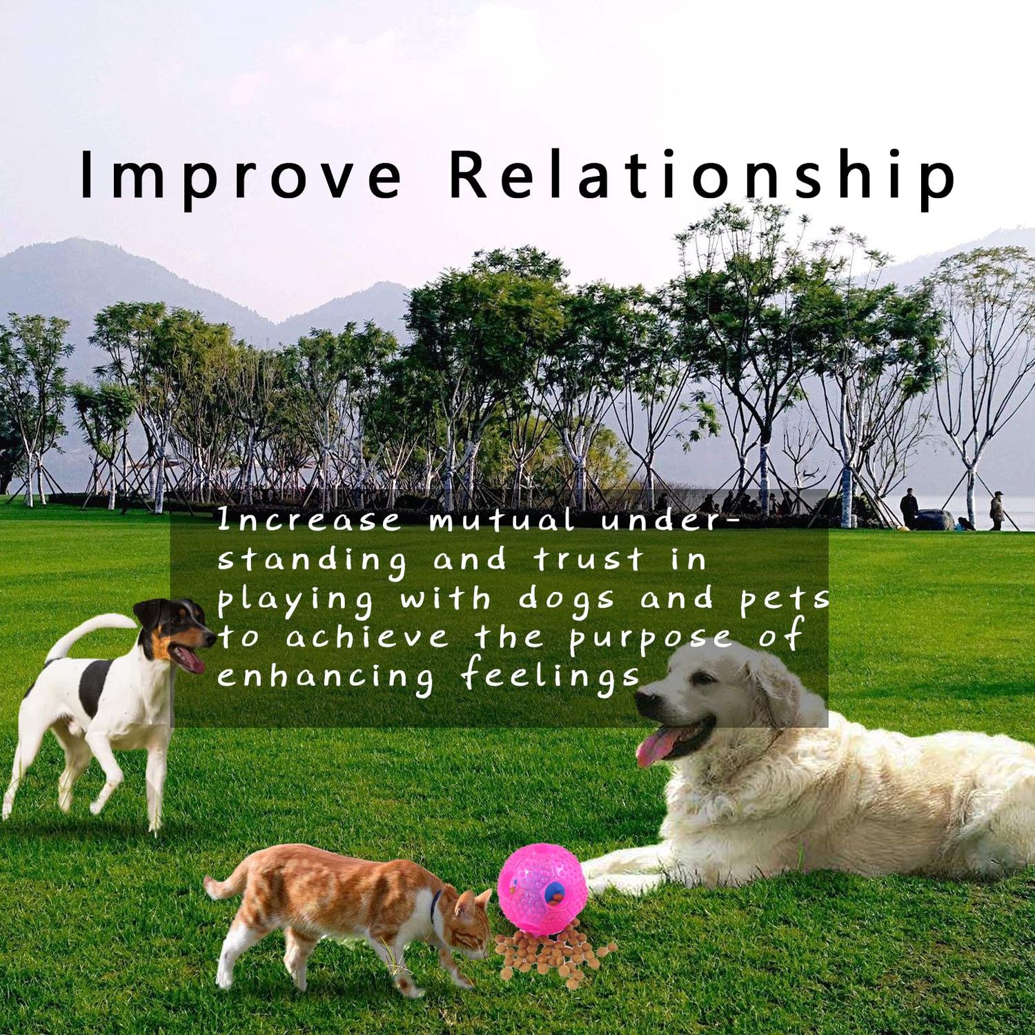 Eilin Dog Toy Balls Food Dispensing Interactive Puzzle Toy Ball Dog Chew Toys Balls Tough Durable Rubber Pet Ball for Small Medium Dogs IQ Training Teeth Cleaning (Pink)