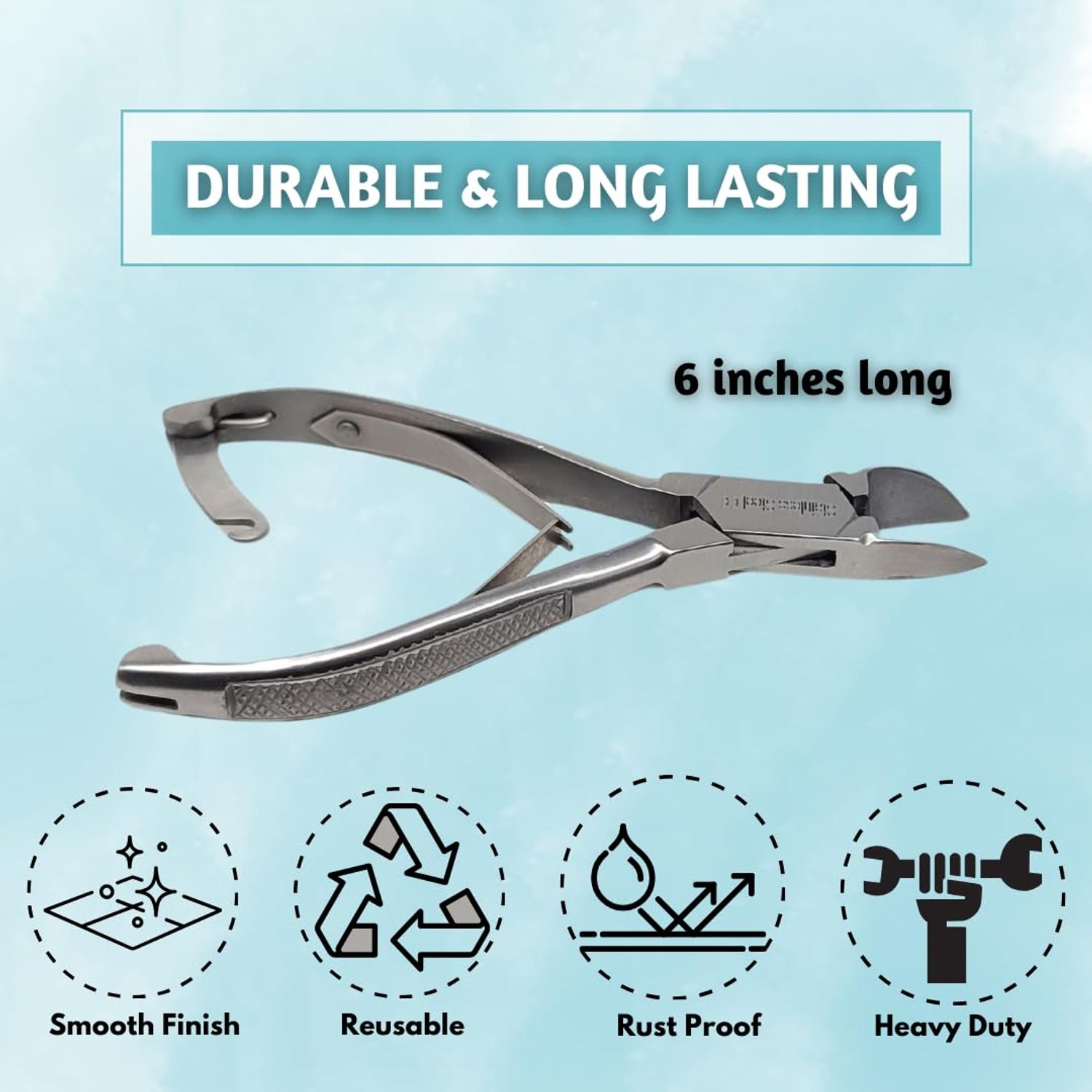 IMED SCIENTIFIC Marine Coral Reef Cutter Shears 6" Stainless Steel Trimmer with Spring Barrel for Fragging and Reef Aquarium Maintenance