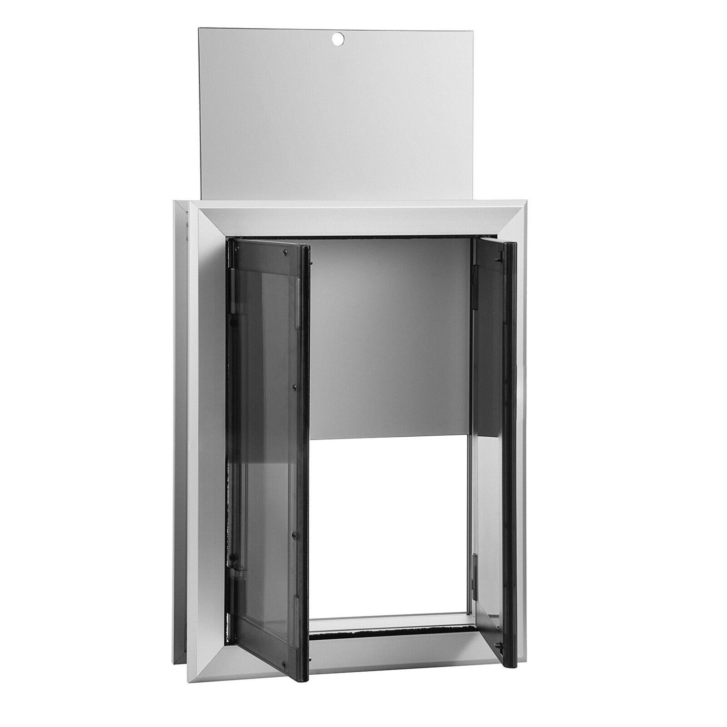Extra Large Dog Door Aluminum Pet Door Double Panels Automatic Close 16''x21''