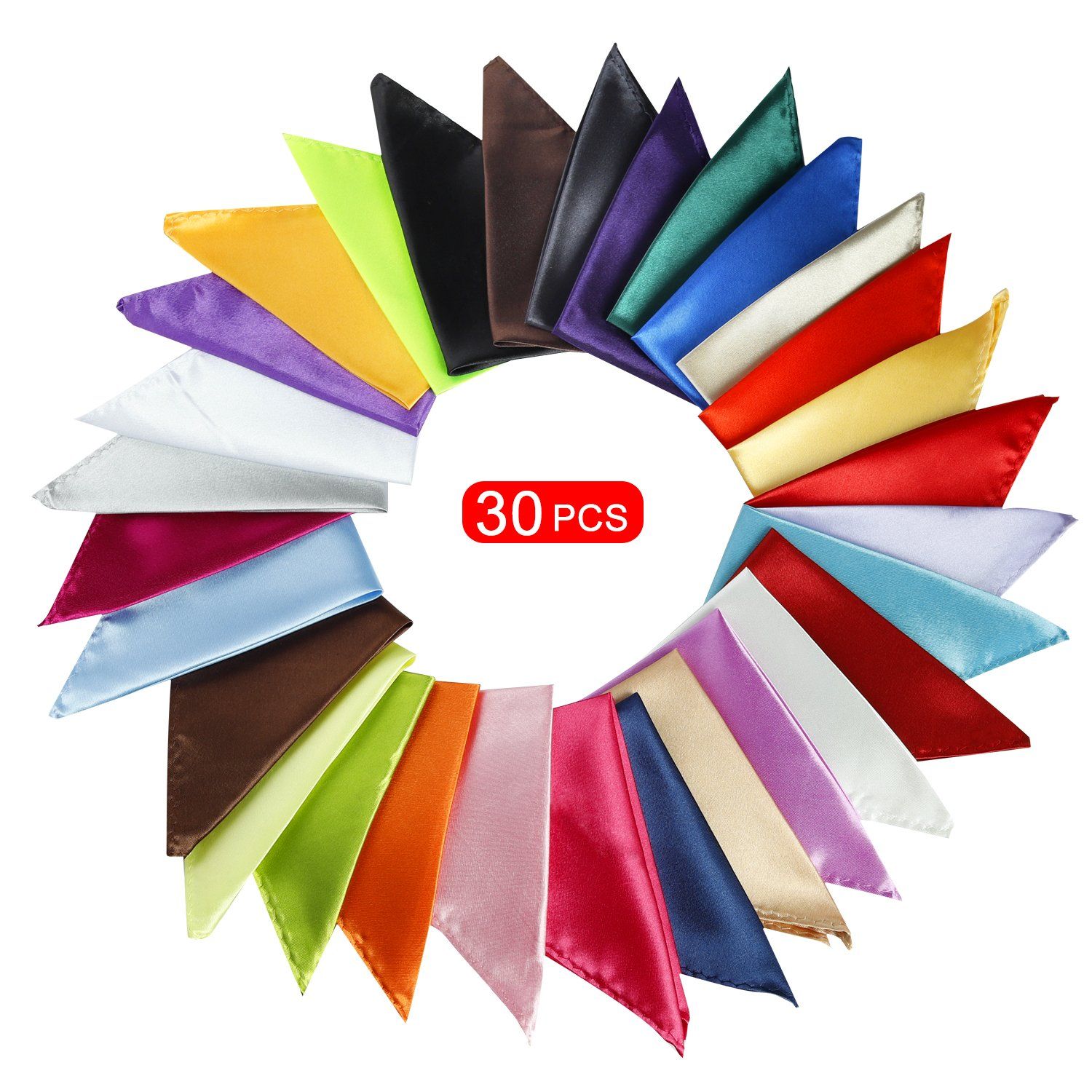 MONOTONOUS Men's Handkerchief, Pack of 30, 8.6" x8.6