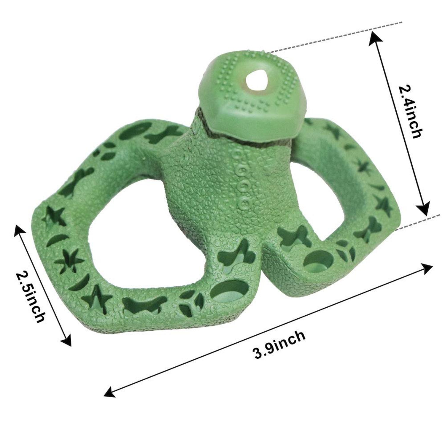 M.C.works Puppy Chew Toys Teething Pacifier, Small Dog Teething Rings Toys for Puppies Within 2 Month, Treat Dispensing Toy Soft Rubber, Newest Design Pack of 2.