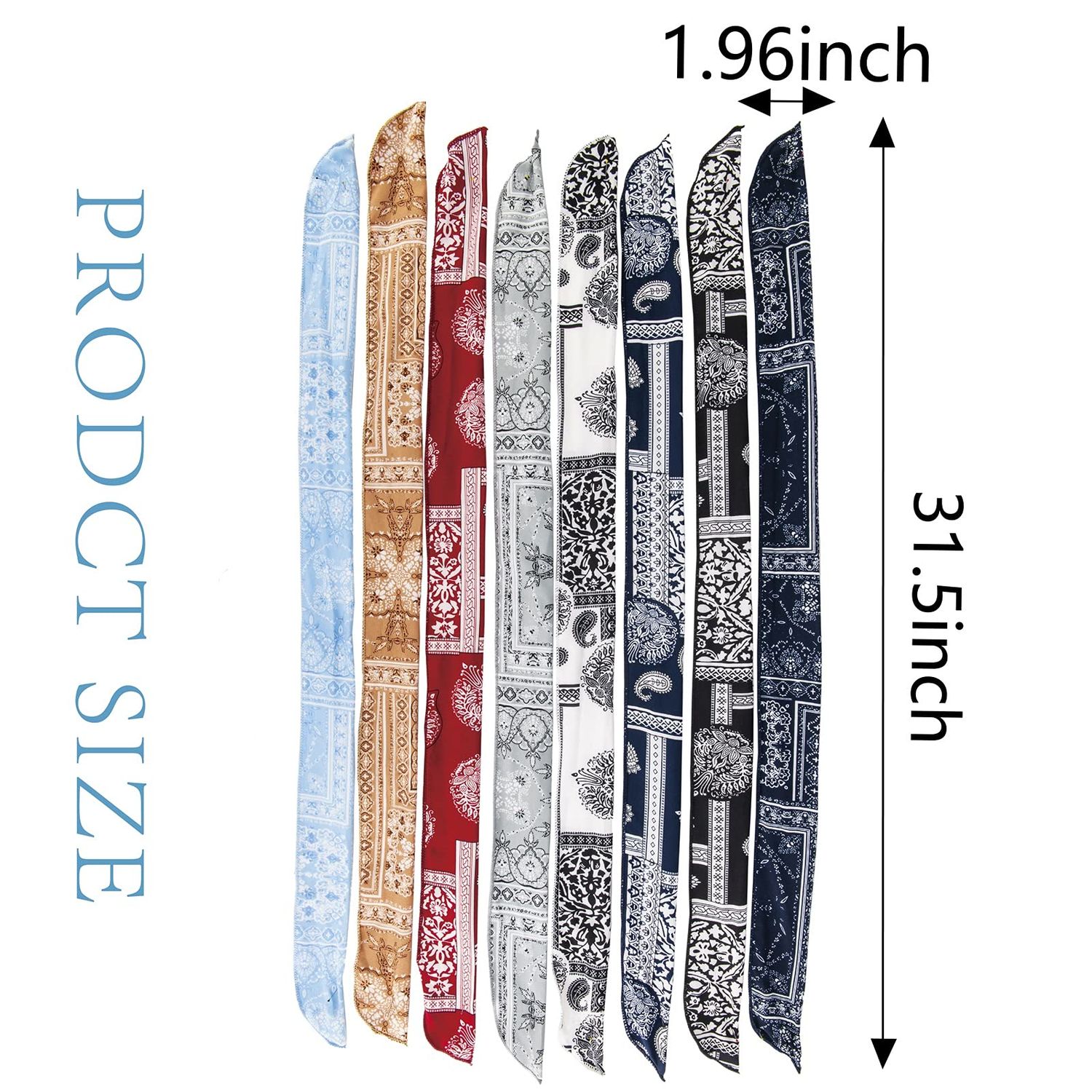 ONEYE Wire Headbands for Women Paisley Wire Bunny Ears Headband Twist Bow Headband Fashion Wire Headwraps Hair Bands Hair Holder Hair Accessories for Workout Yoga Running Soccer Sports Pack of 8