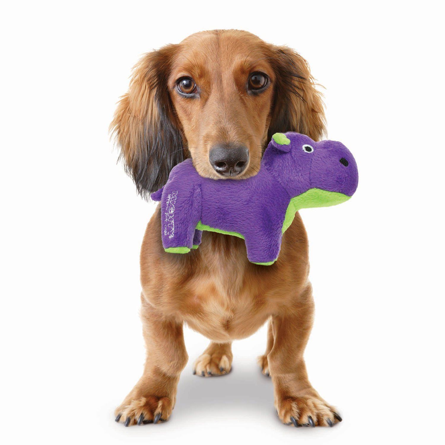 MIGHTY- Safari Junior Hippo - Squeaker-Multiple Layers. Made Durable, Strong & Tough. Interactive Play Dog Toy (Tug, Toss & Fetch). Machine Washable & Floats