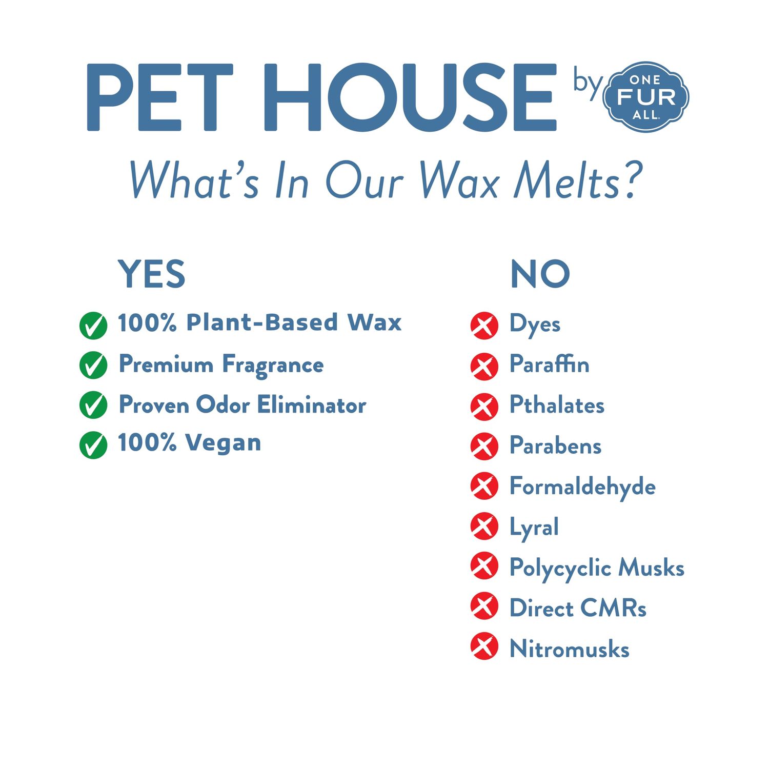 One Fur All 100% Natural Soy Wax Melts in 20+ Fragrances, Pack of 2 by Pet House - Long Lasting Pet Odor Eliminating Wax Melts, Non-Toxic Pet Wax Melts, Made in USA (Vanilla Creme Brulee)