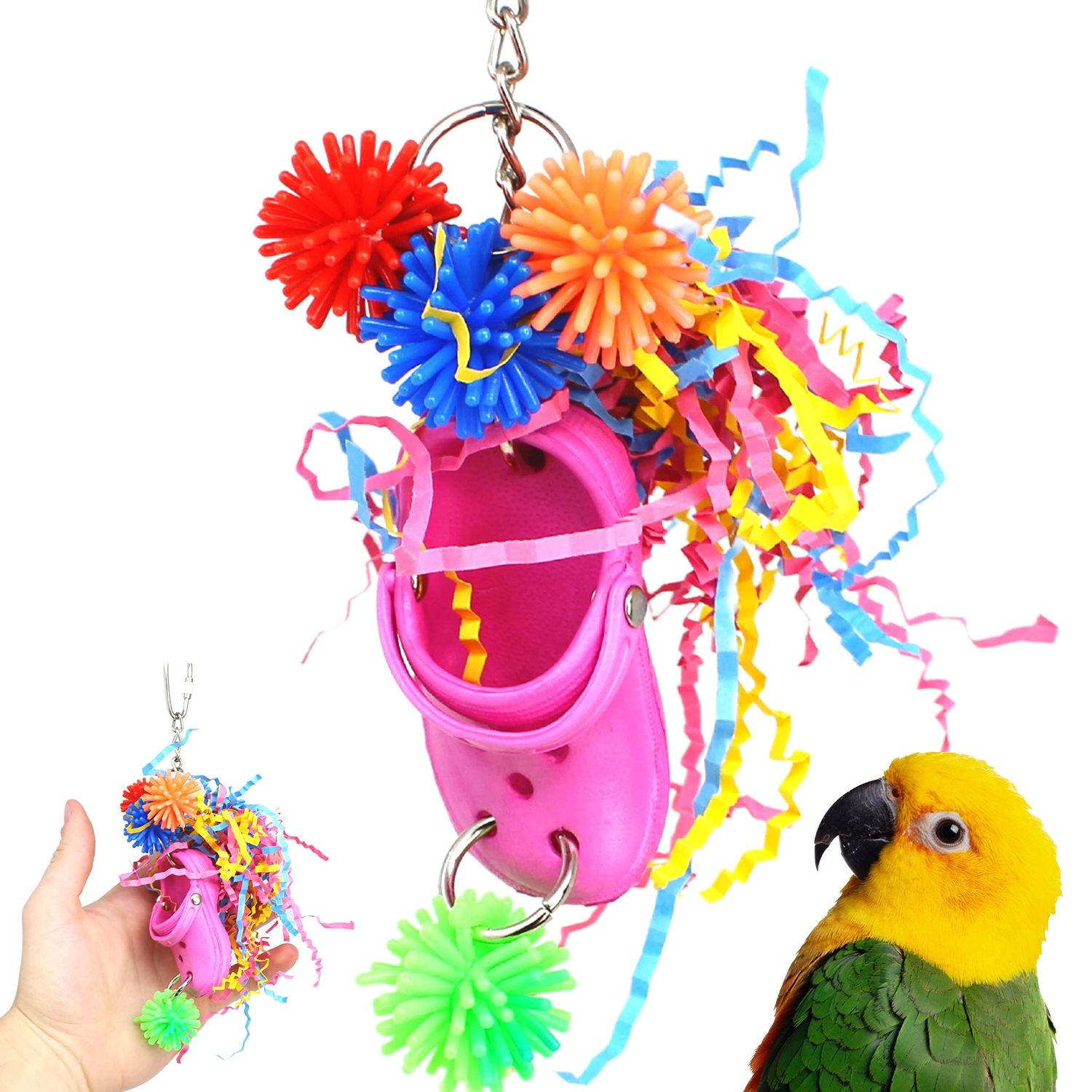 Bonka Bird Toys 1926 Shoozy Shred Bird Toy Parrot Craft cage Cages Cockatiels Budgies parrotlets