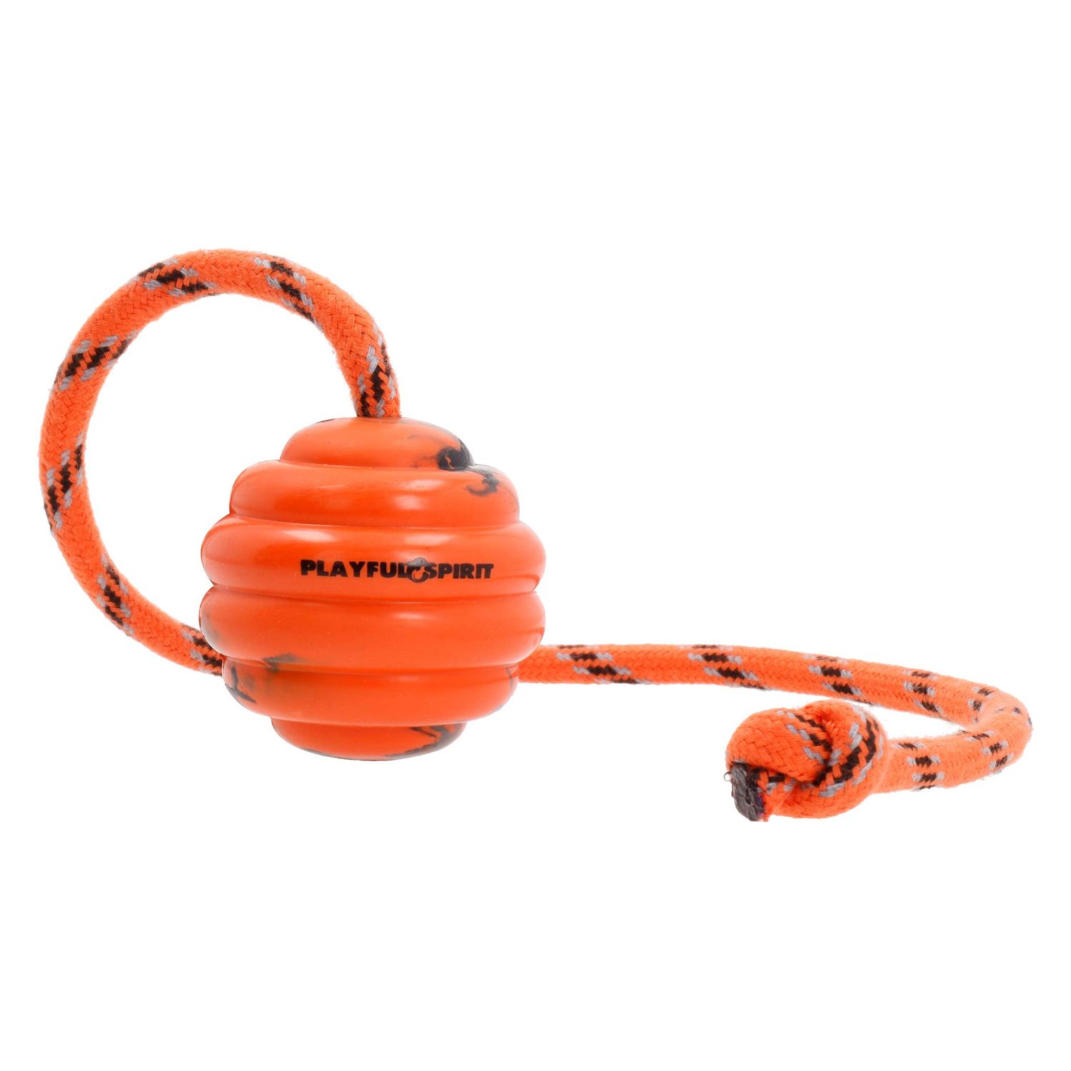 PlayfulSpirit Durable Natural Rubber Ball on a Rope - Perfect Dog Training, Exercise and Reward Tool - Medium Size Dog Toy for Fetch, Catch, Throw and Tug War Plays – Happy Playtime Guaranteed