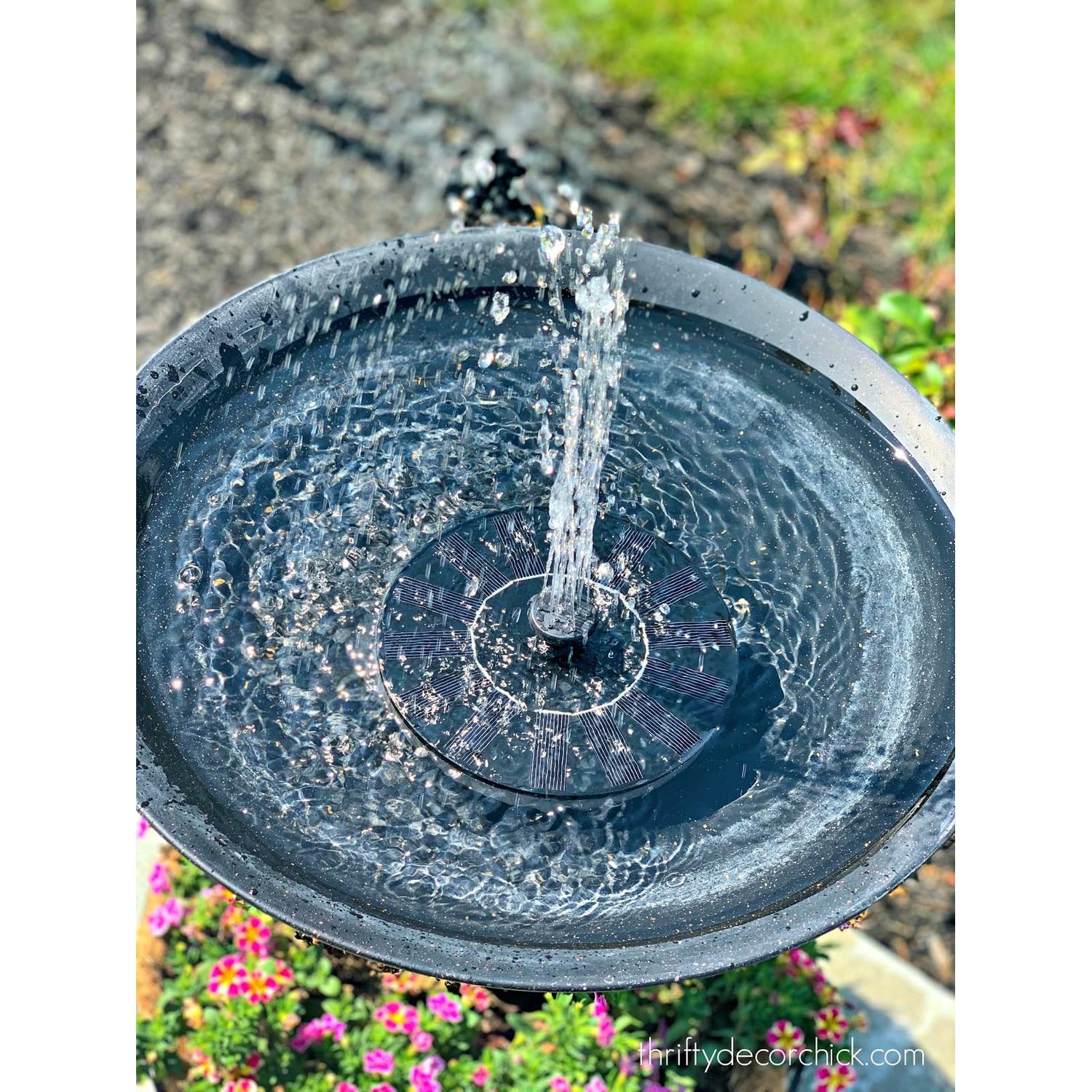 Solar Fountain, Solar Powered Bird Bath Fountain Pump with 4 Nozzles 1.4W Solar Panel Kit, Outdoor Watering Submersible Pump for Pond, Pool, Garden, Fish Tank