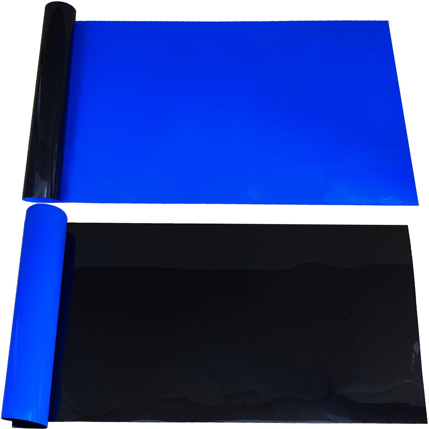 XCNO Blue Black Aquarium Background Poster Fish Tank Background Wallpaper Aquarium Backdrop Double-Sided Fish Tank Decorations Paper 12"x 33"