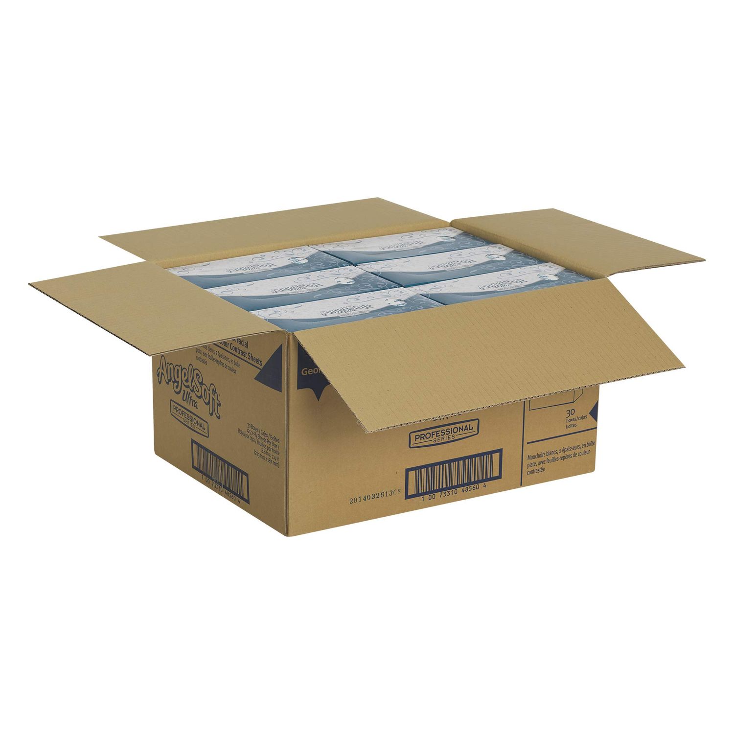 Angel Soft Ultra Professional Series Premium 2-Ply Facial Tissue by GP PRO (Georgia-Pacific), Flat Box, 48560, 125 Sheets Per Box, 30 Boxes Per Case