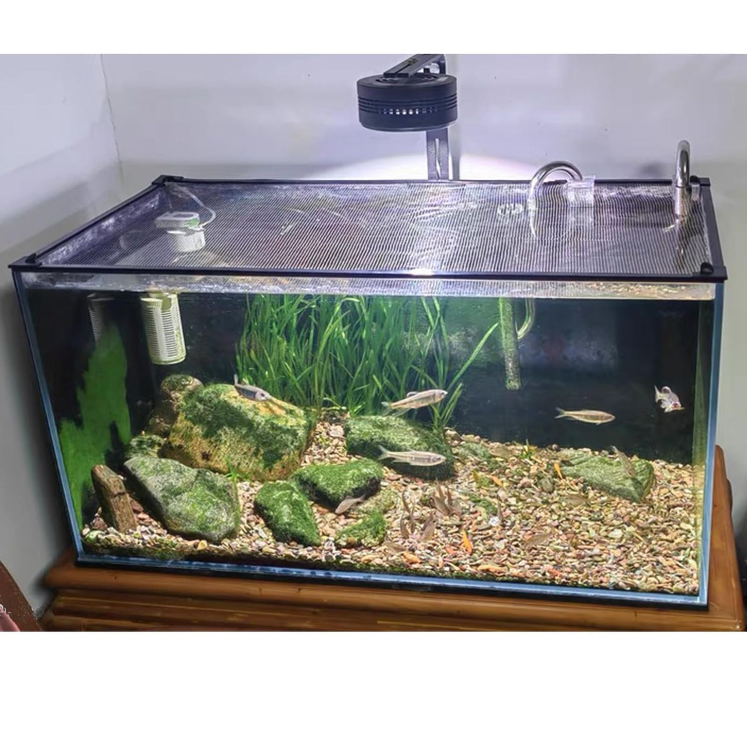 Magnetic Aquarium Cover lid Fish Tank lid Anti-Jumping net Cover mesh Terrarium lid Aquarium Hood (Small Size DIY Cover lid)