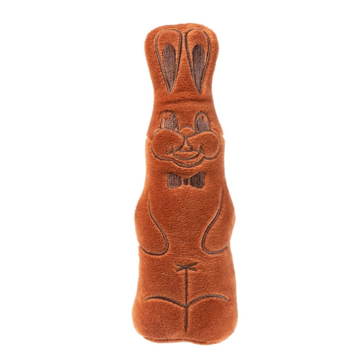 Fuzzyard Tall Chocolate Easter Bunny Dog Toy Premium Plush w/Squeaker Washable