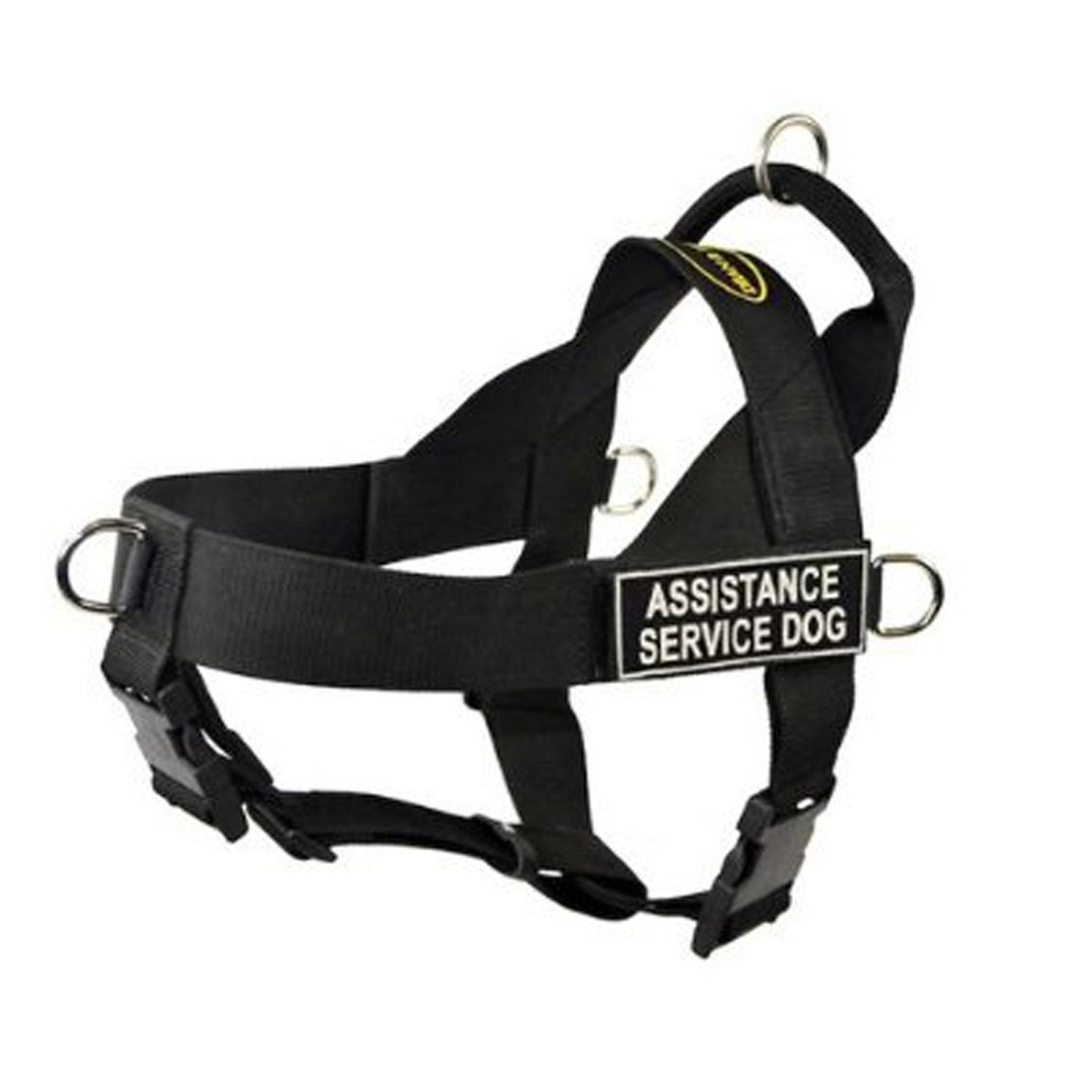 Dean & Tyler D&T UNIVERSAL ASSISTSERDOG BK-L DT Universal No Pull Dog Harness, Assistance Service Dog, Large, Fits Girth, 79cm to 107cm, Black